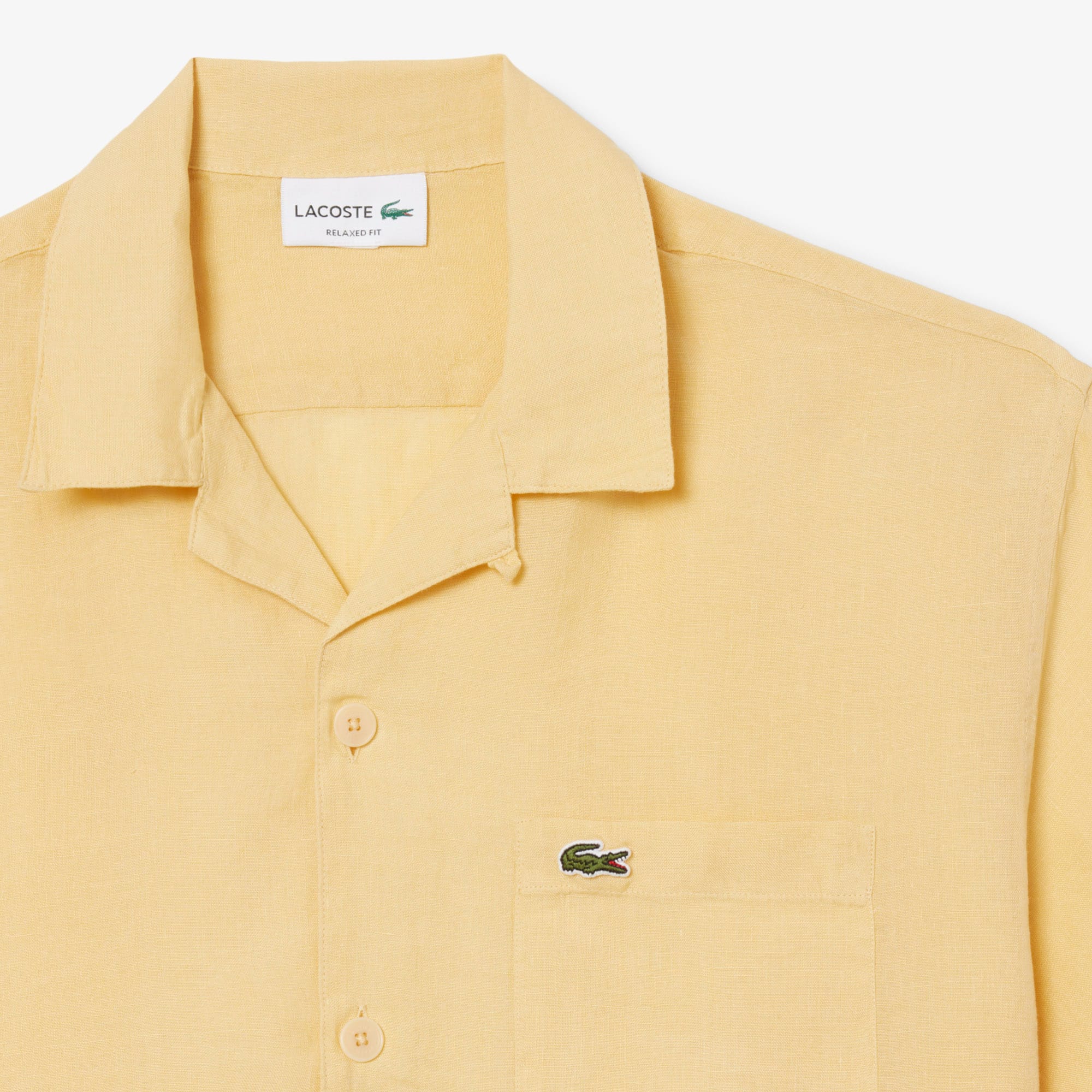 Relaxed Fit Linen Shirt - Jaune
