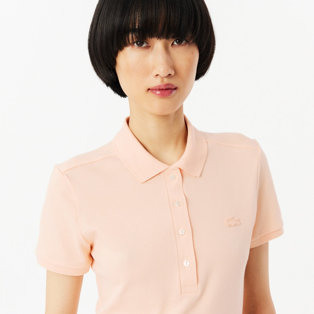 Women's L.12.D Slim Fit Stretch Mini Piqué Polo - Rose Pale