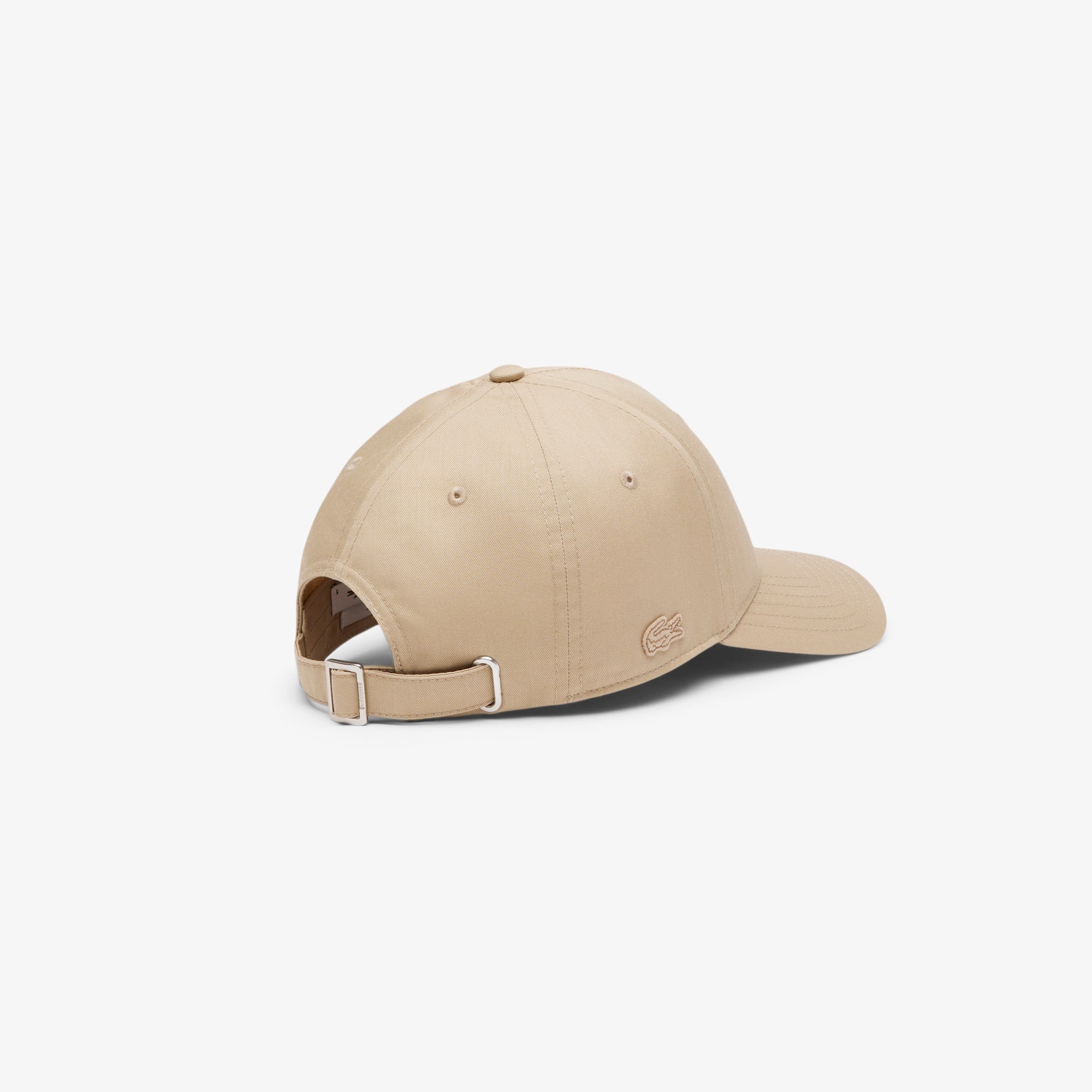 Embroidered Cotton Twill Cap - Beige