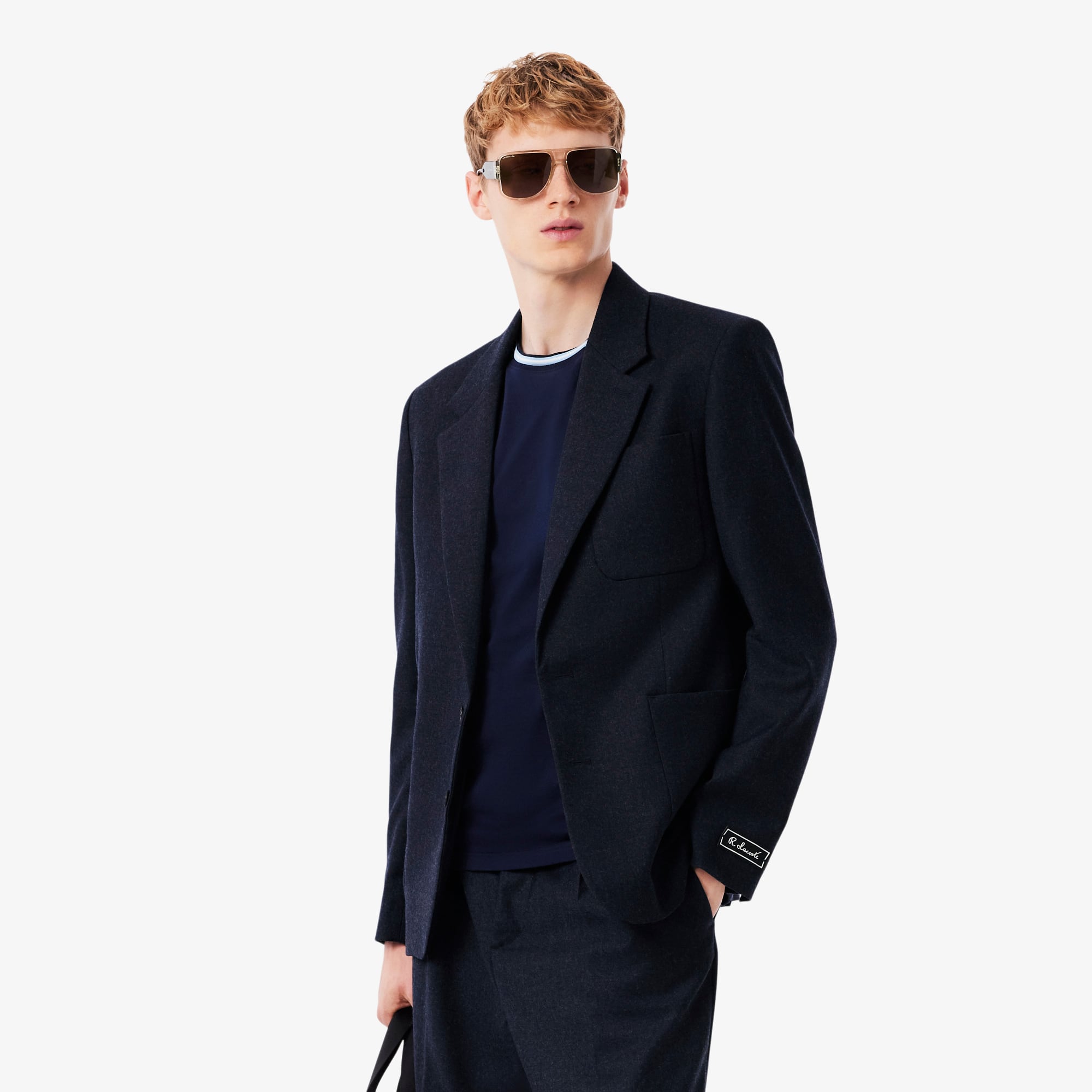Men's Felted Wool Blazer - Blue