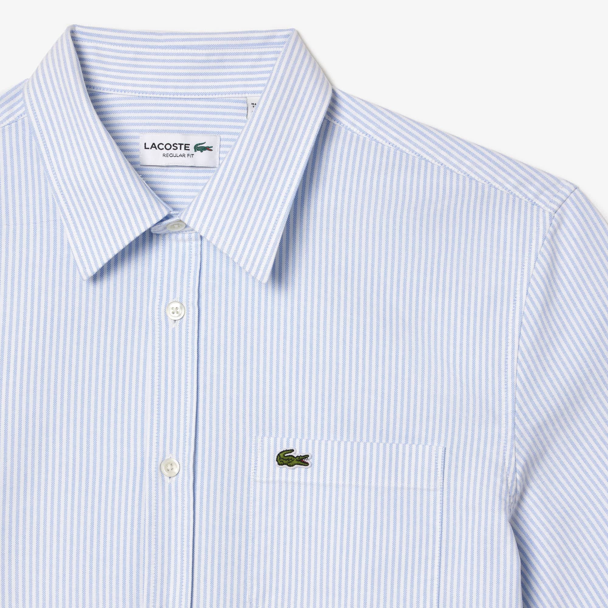 Men's Regular Fit Short Sleeve Oxford Shirt - Blue / White