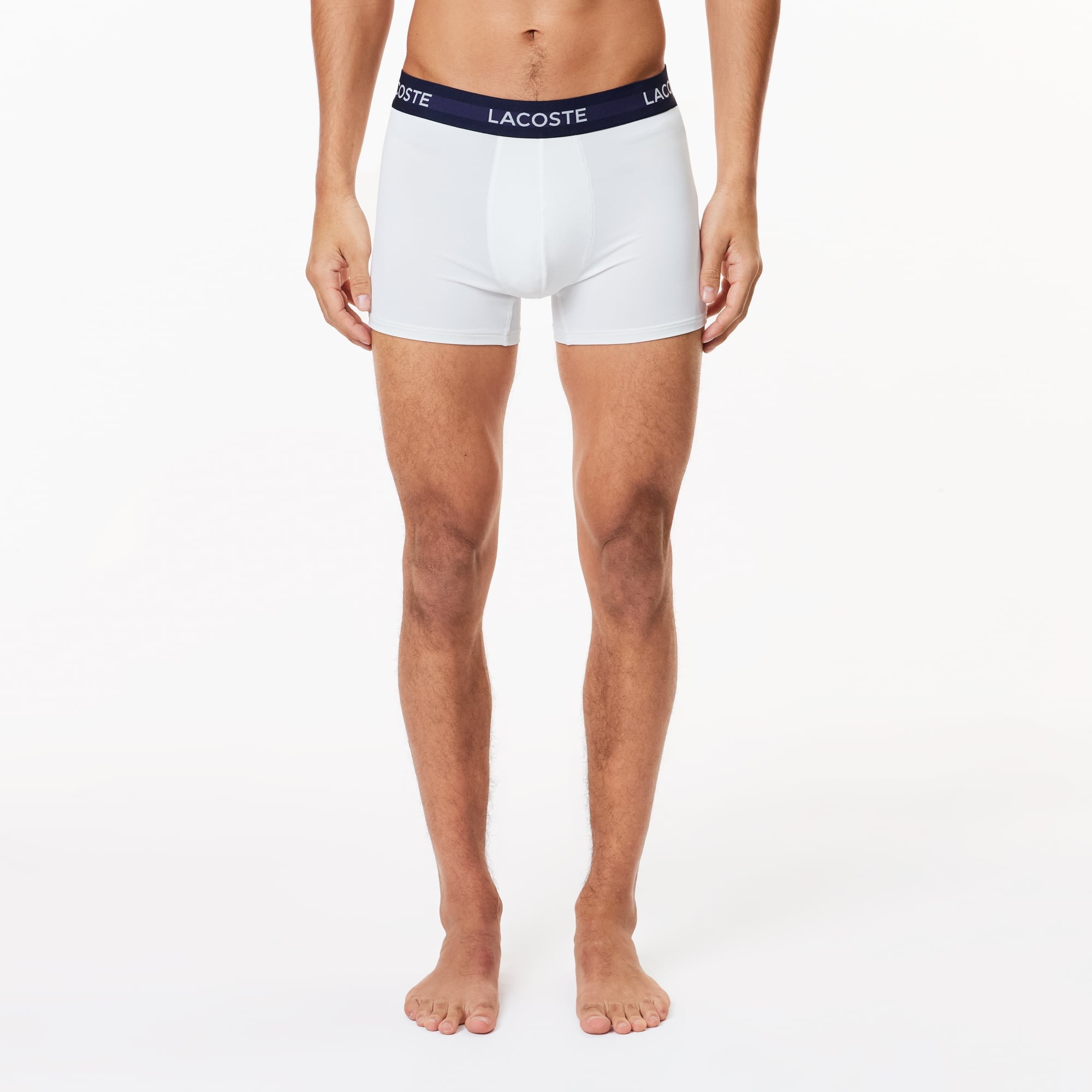 Men's 3-Pack Microfiber Trunks - Navy Blue / White / Red