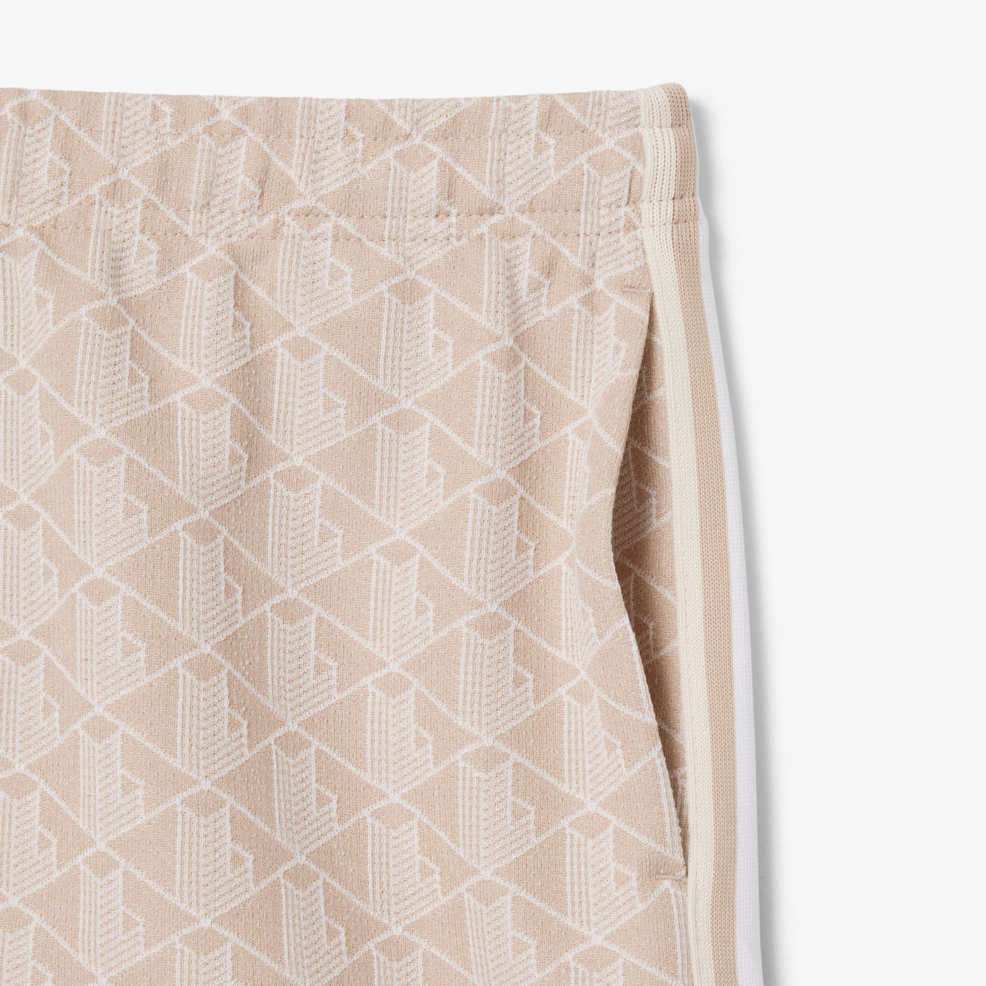 Monogram Skirt - Beige / Blanc