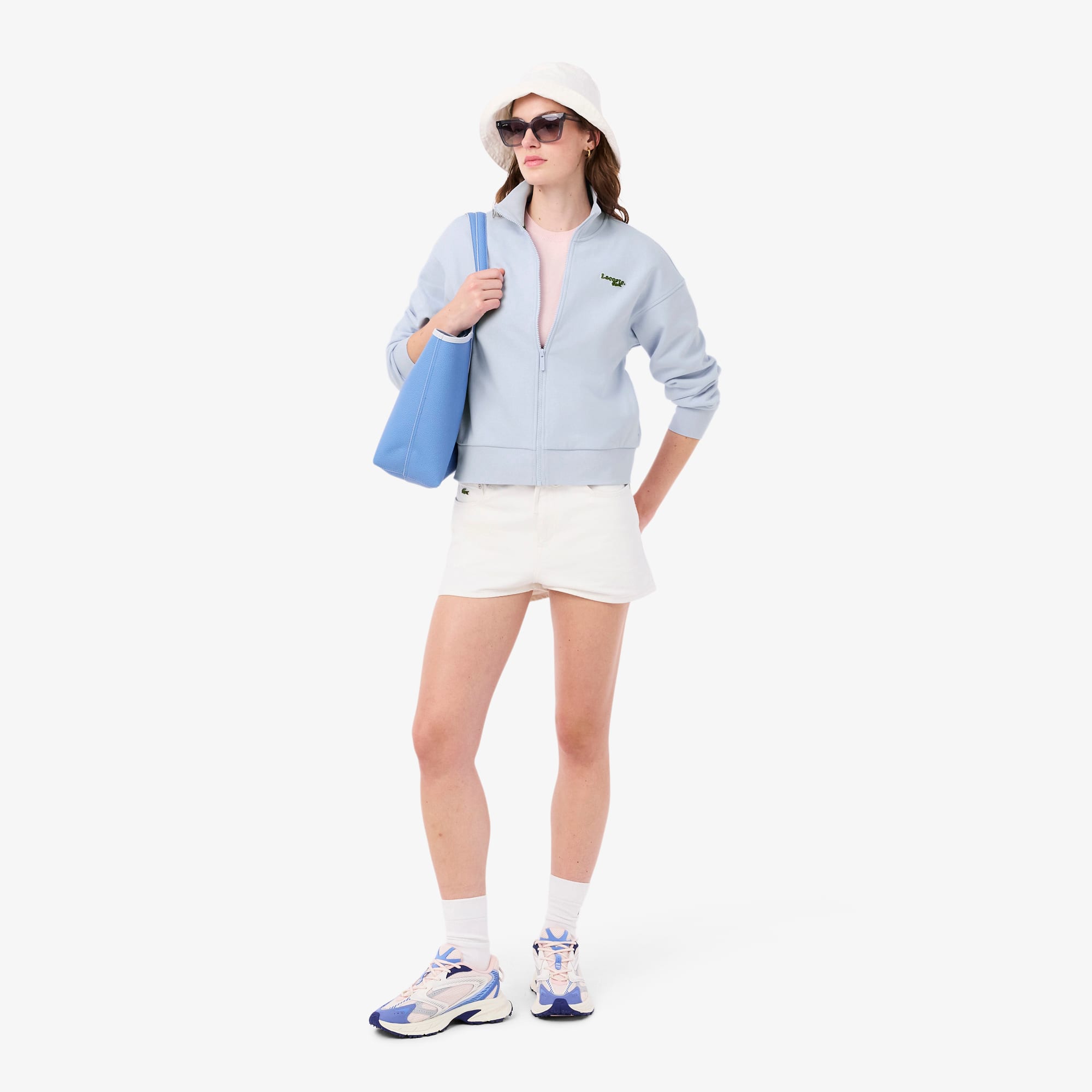 Relaxed Fit Zipped Badge Sweatshirt - Phoenix blue