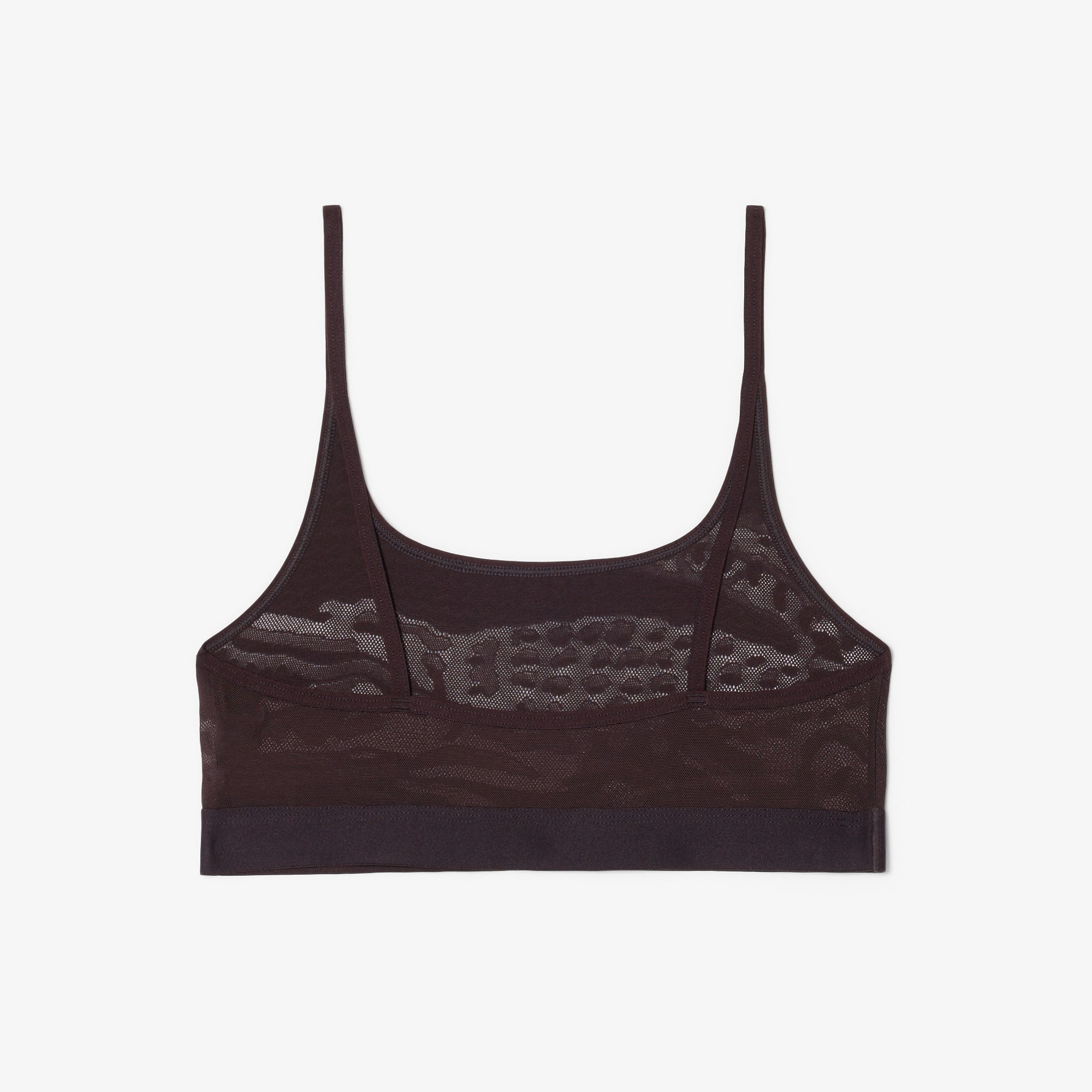 Accent Mesh Bralette - Brown