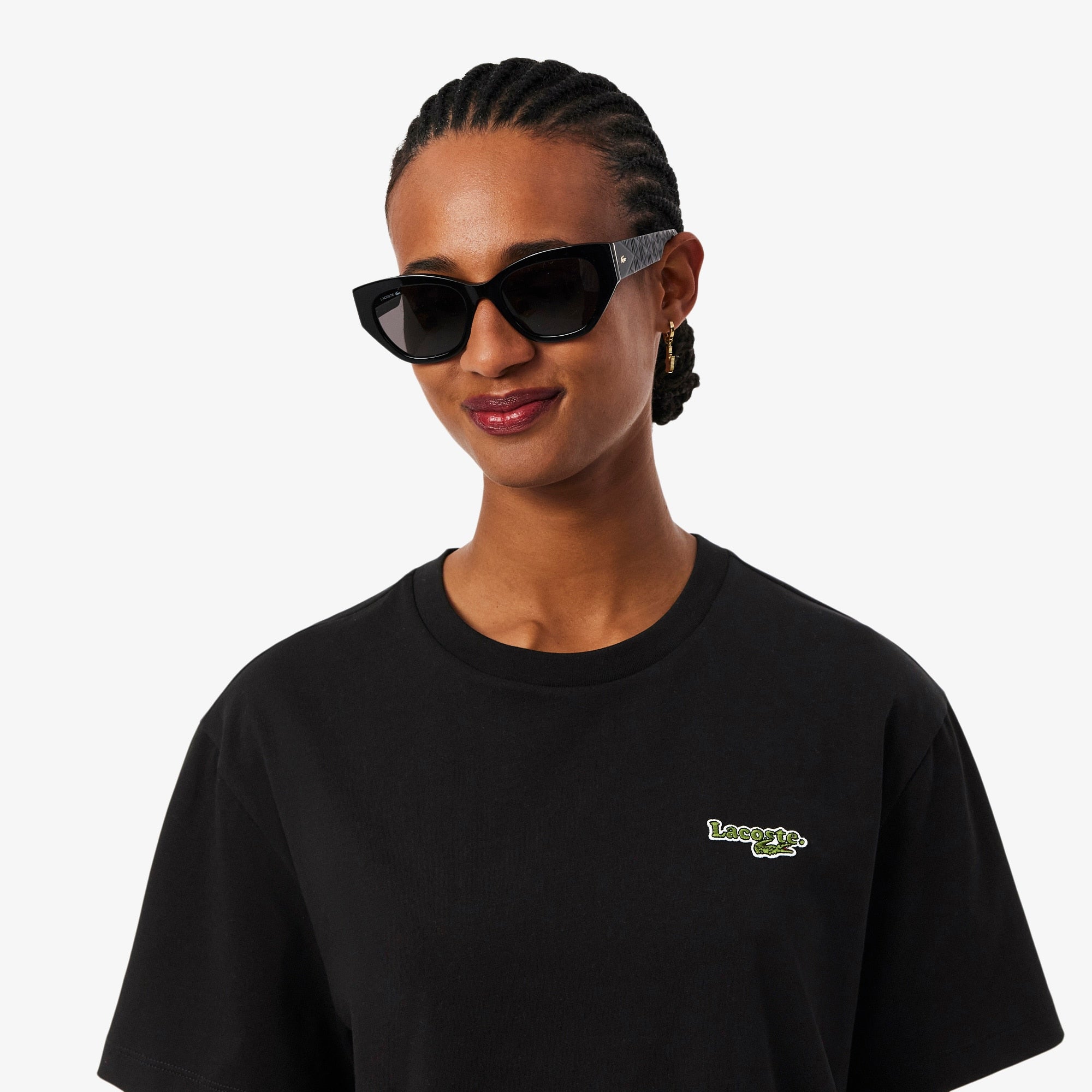 Oversized cotton T-Shirt dress - Black