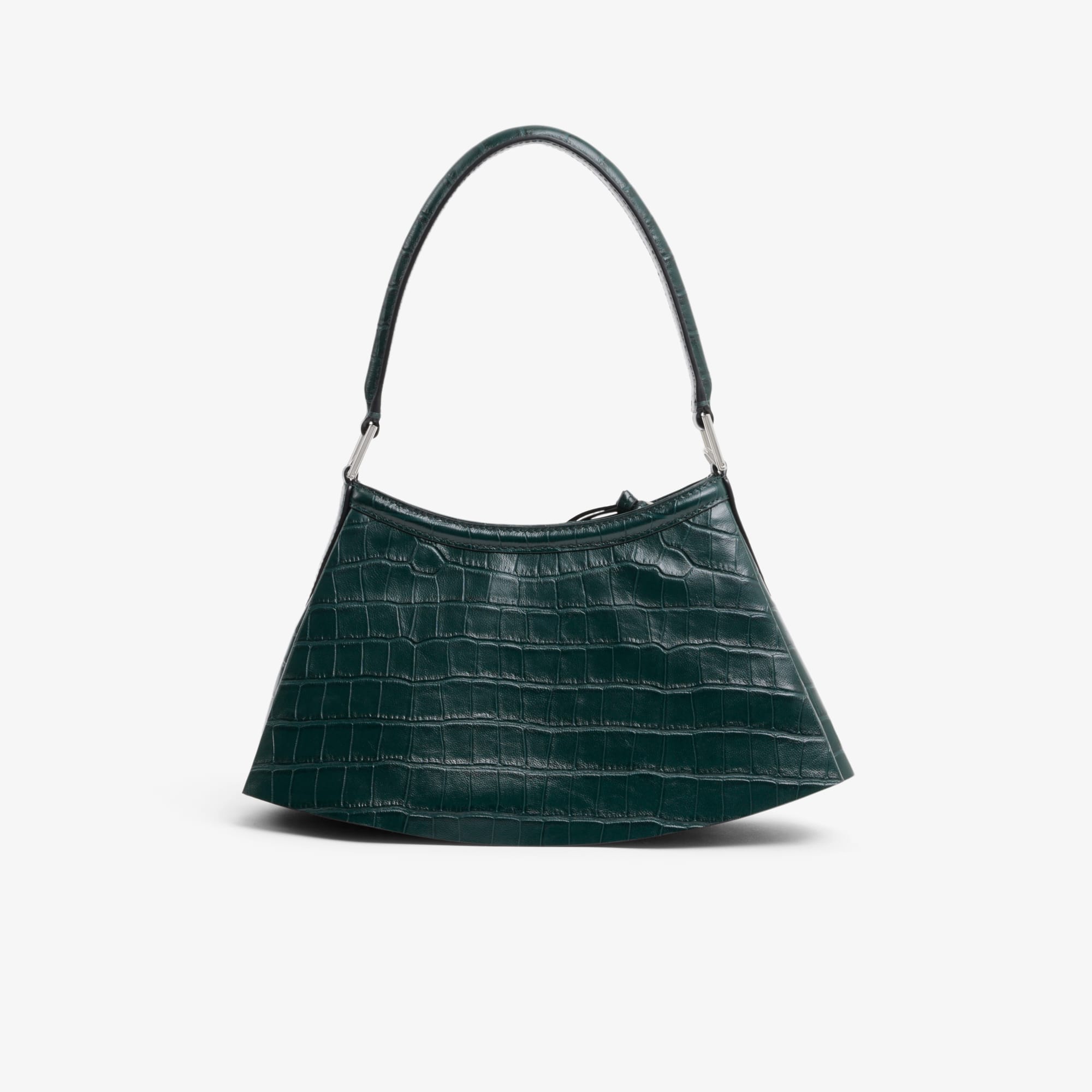Runway Small Lenglen Effect Leather Bag - Green gables