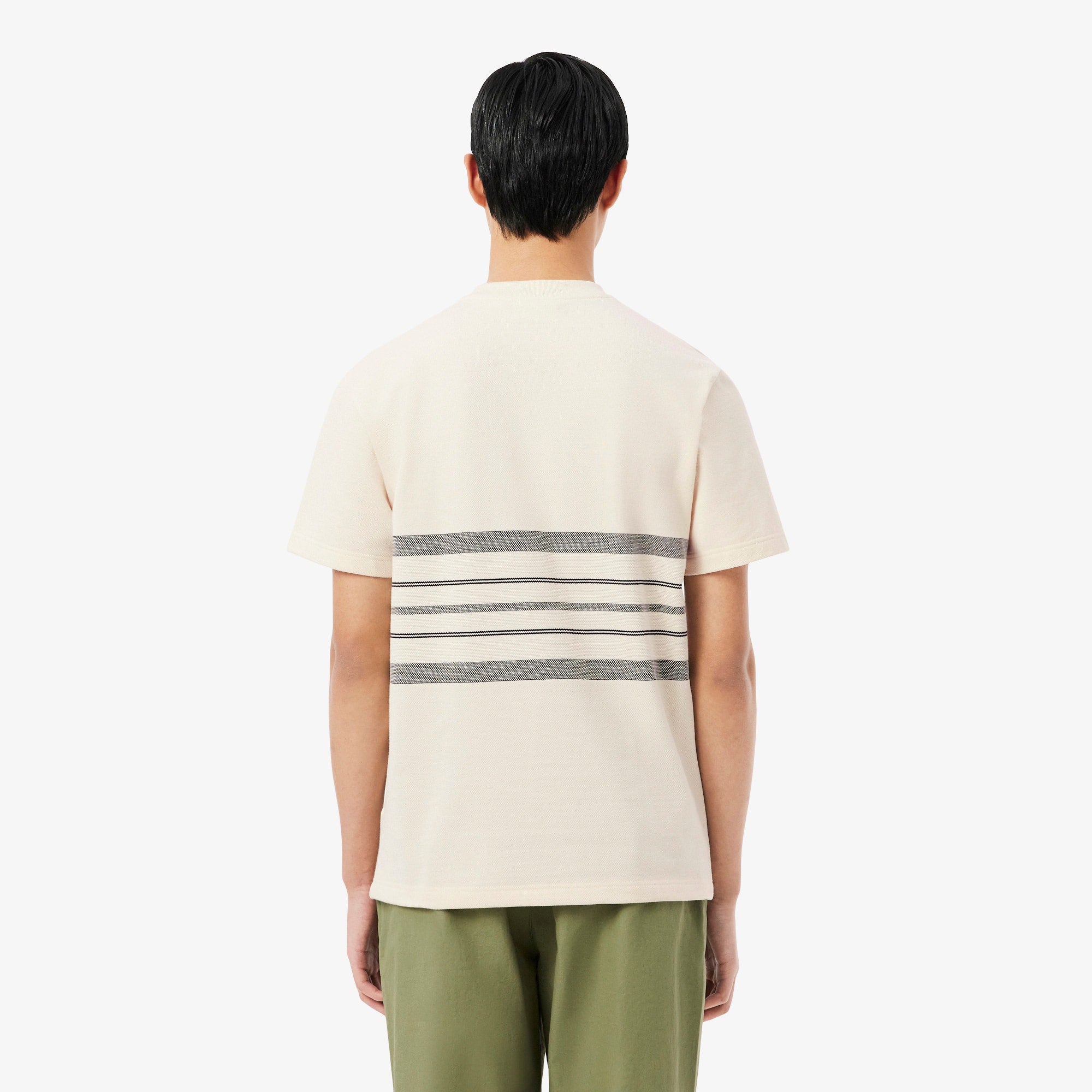 Made In France Striped Piqué T-Shirt - Cream