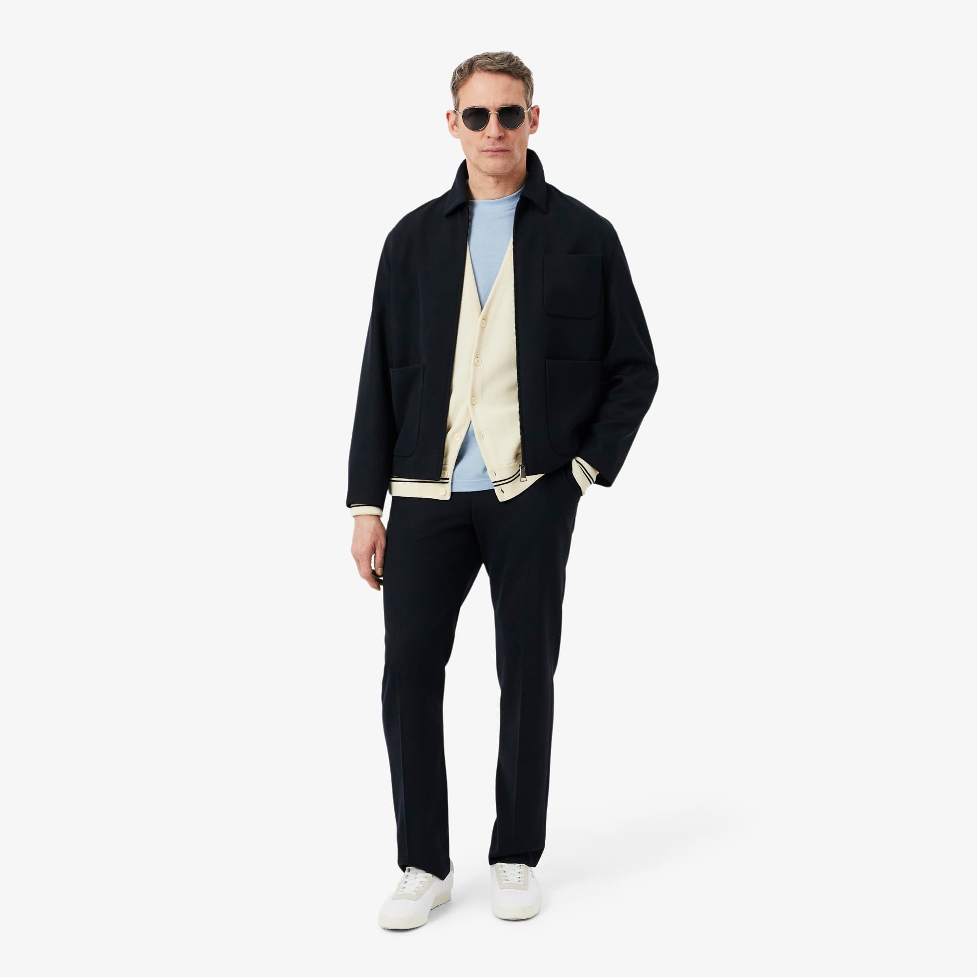 Heavy Cotton and Linen Piqué T-Shirt - Light Blue