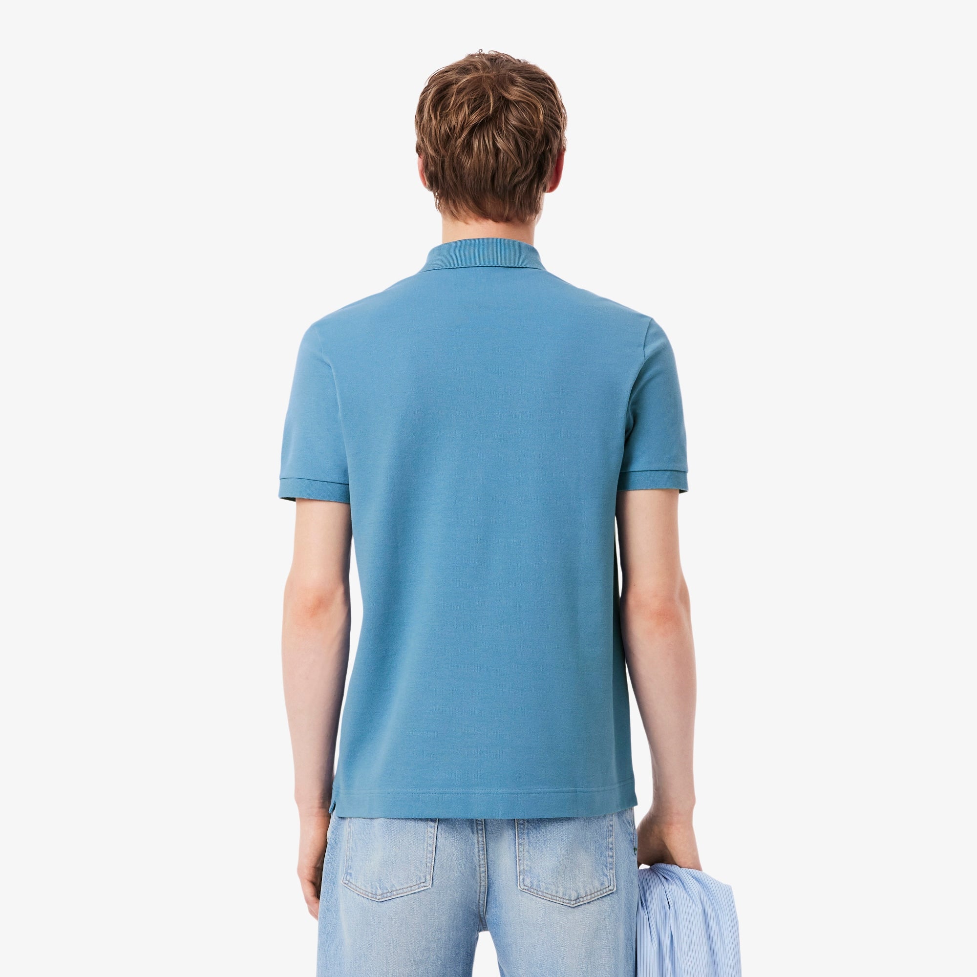 Men's Regular Fit Paris Stretch Piqué Polo - Bleu