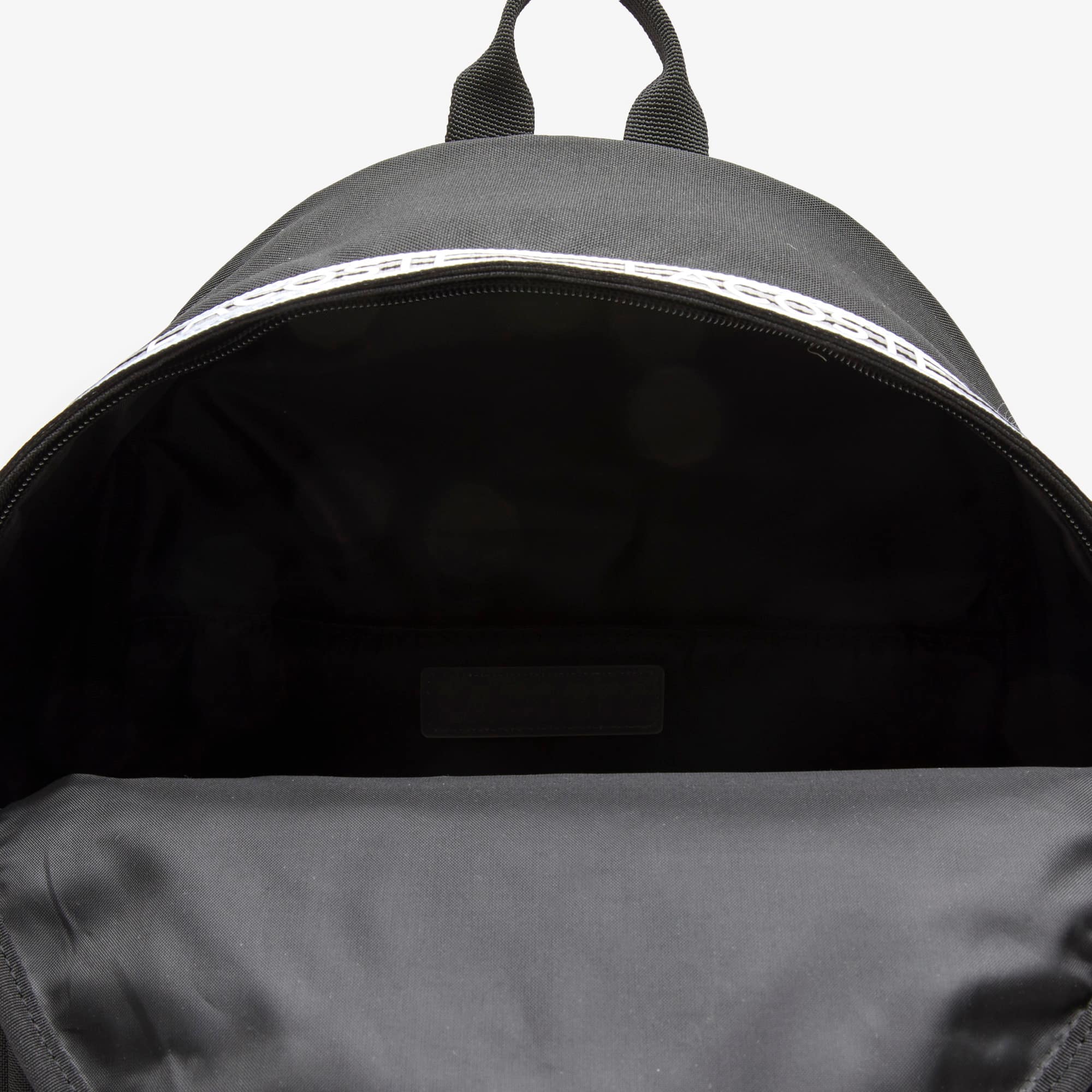 Backpack with Zipped Logo Straps - Noir blanc