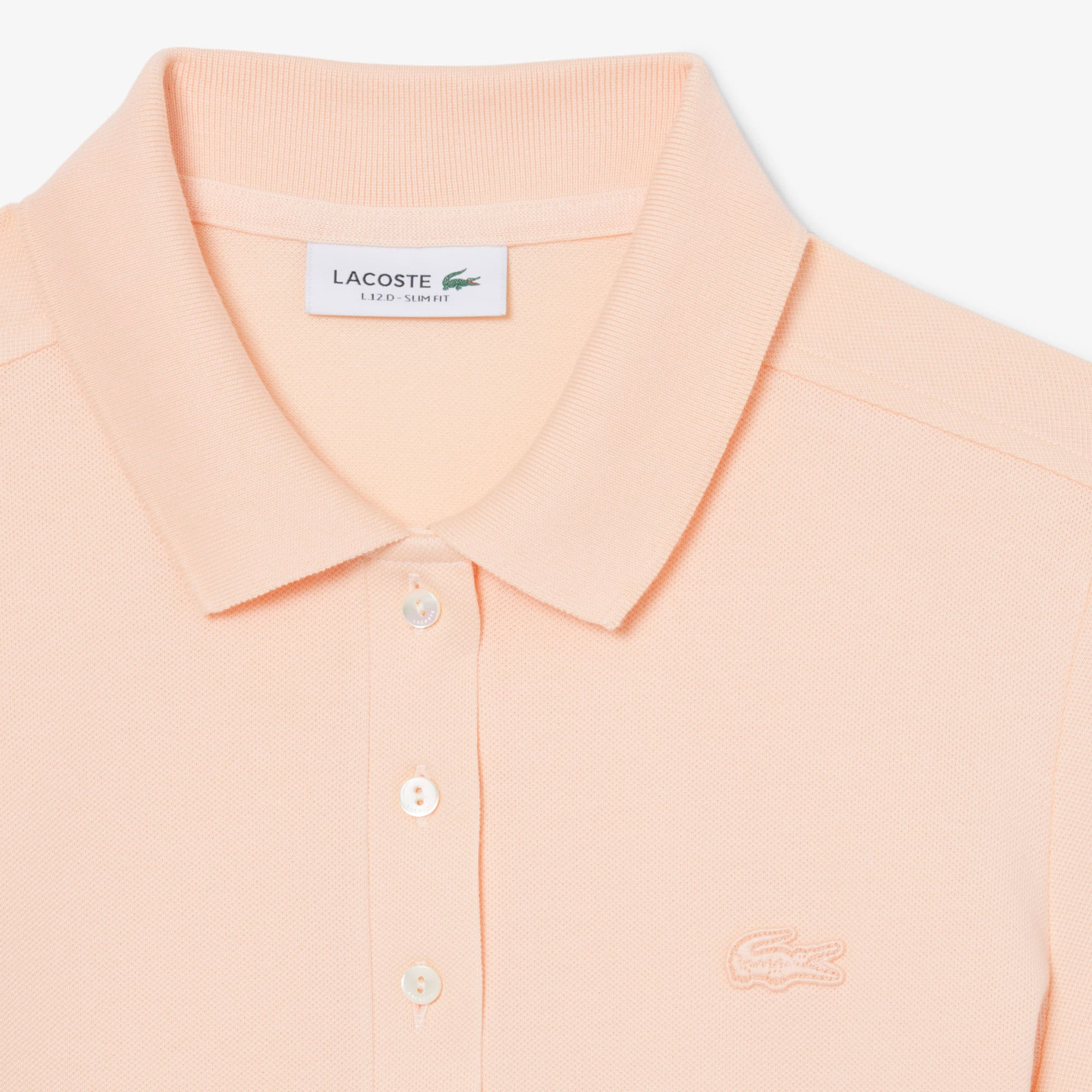 Women's L.12.D Slim Fit Stretch Mini Piqué Polo - Rose Pale