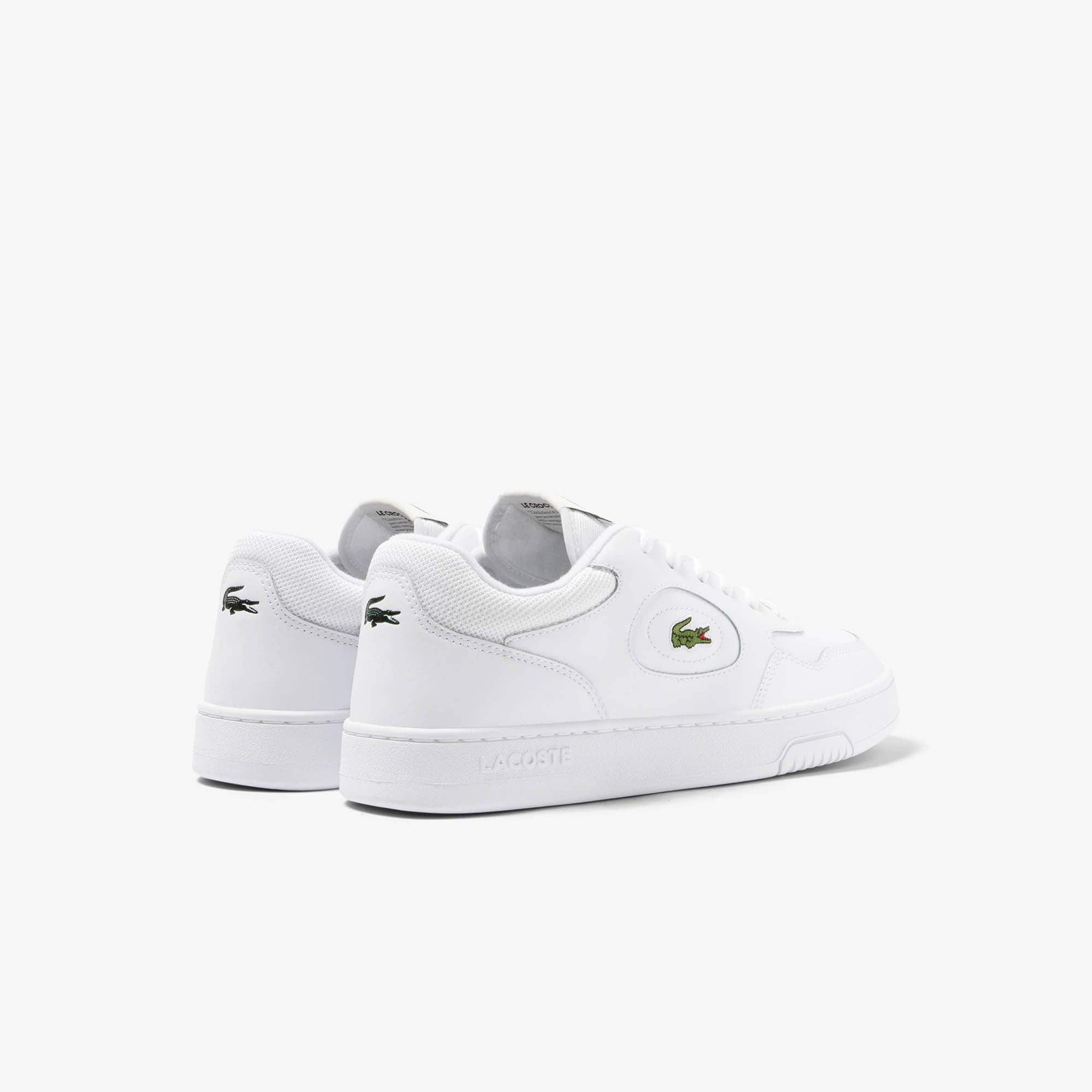 Men's Lineset Leather Sneakers - WHITE/WHITE