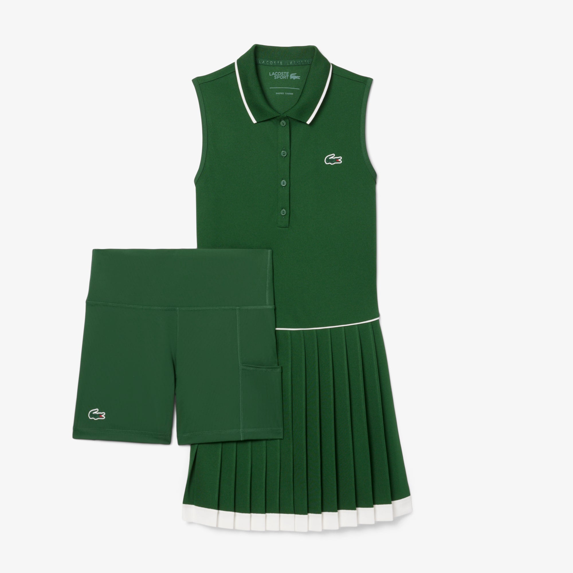 Women's Ultra Dry Tennis Heritage Dress - Green / White / Green