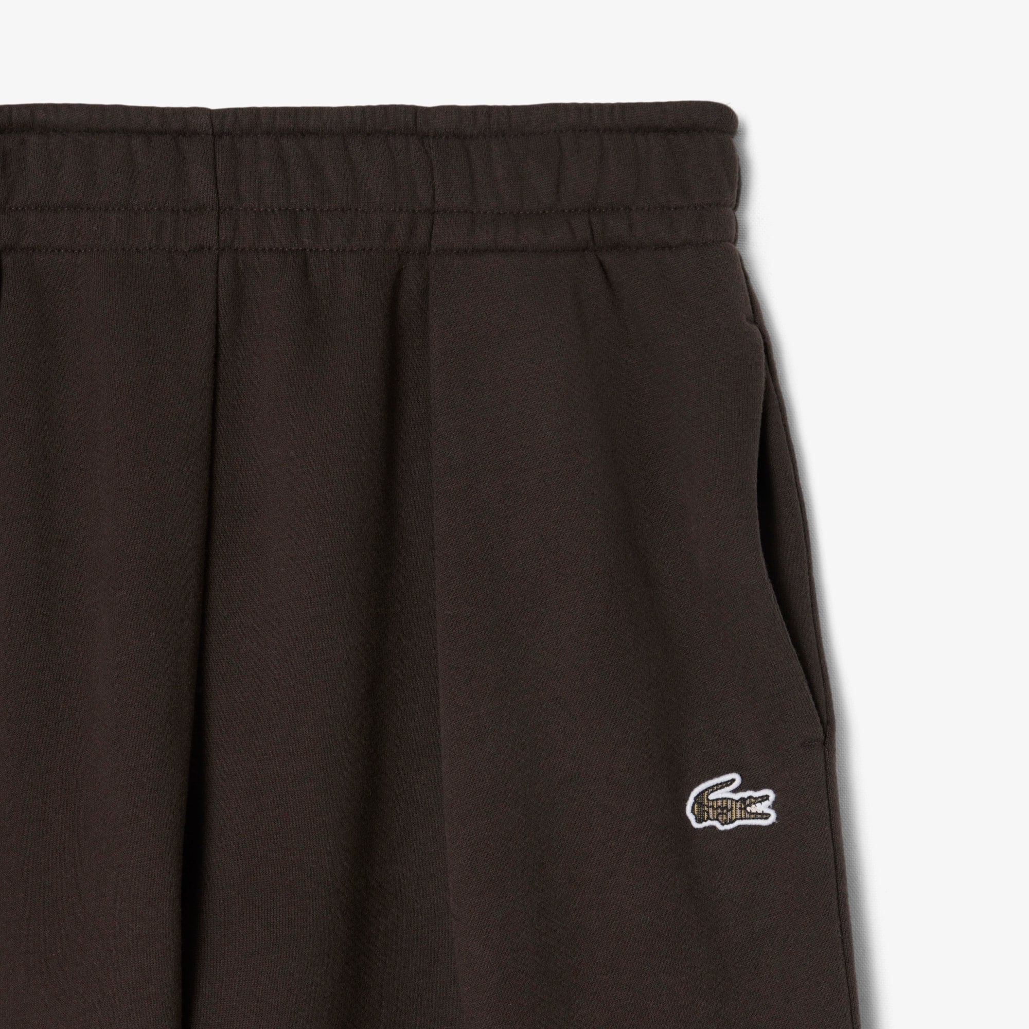 Women's Wide Leg Fleece Sweatpants - Brown