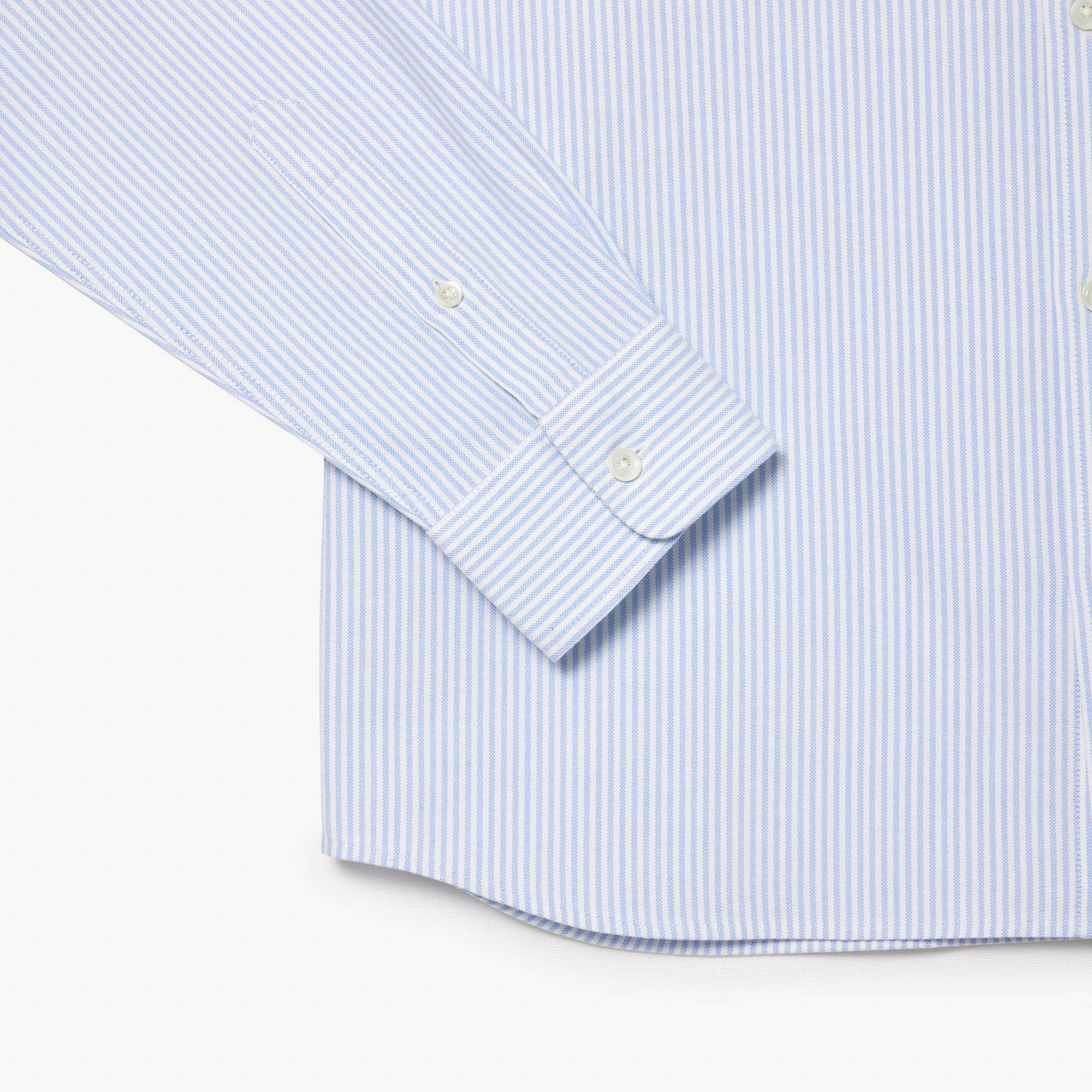 Men's Regular Fit Striped Oxford Shirt - Blue / White