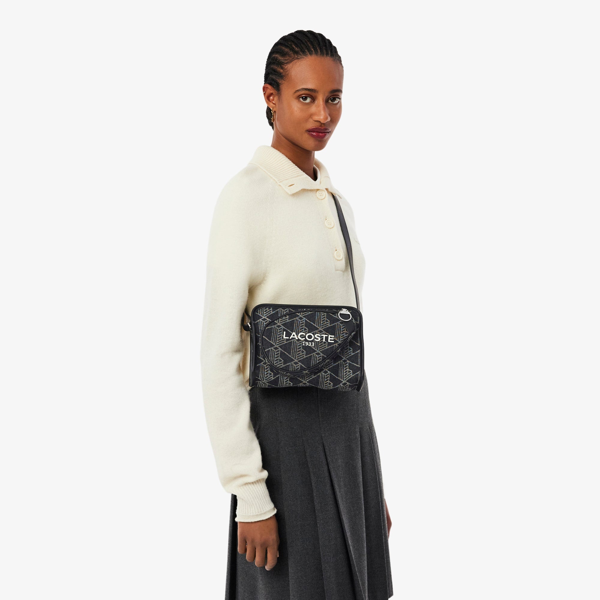 Heritage Shoulder Bag - MONO JACQUARD DENIM NOIR