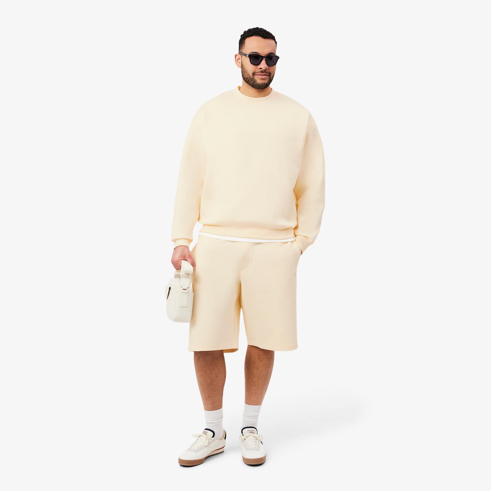Loose Fit Embroidered Sweatshirt - Beige