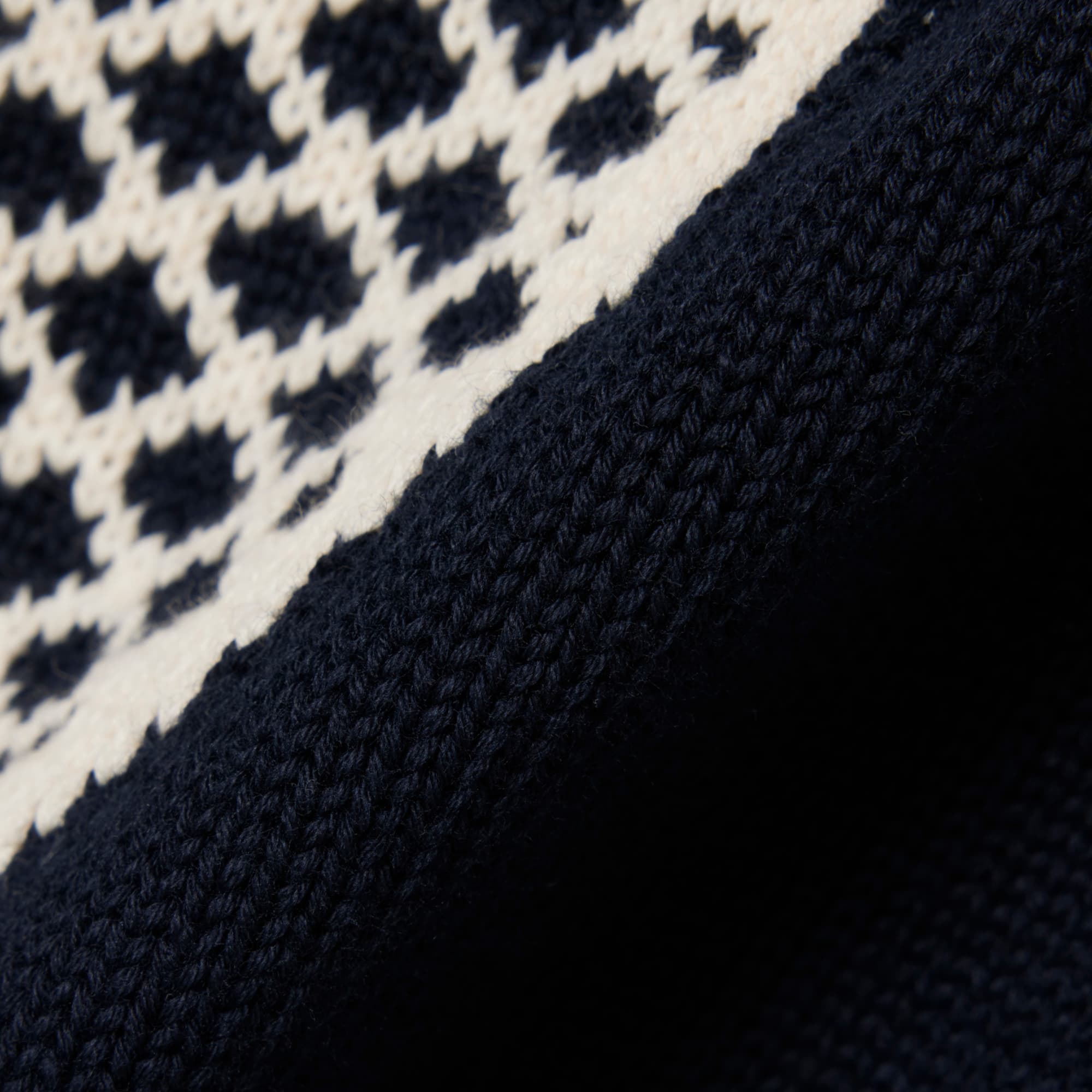 Cotton Sweater Vest - Noir / Beige