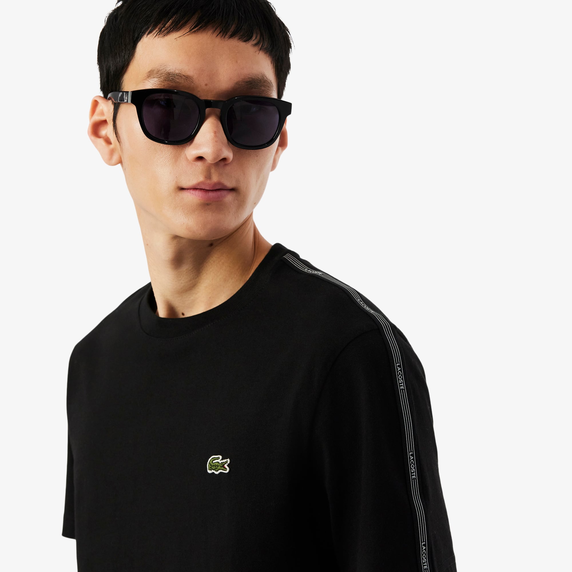 Branded Stripe Band T-Shirt - Black
