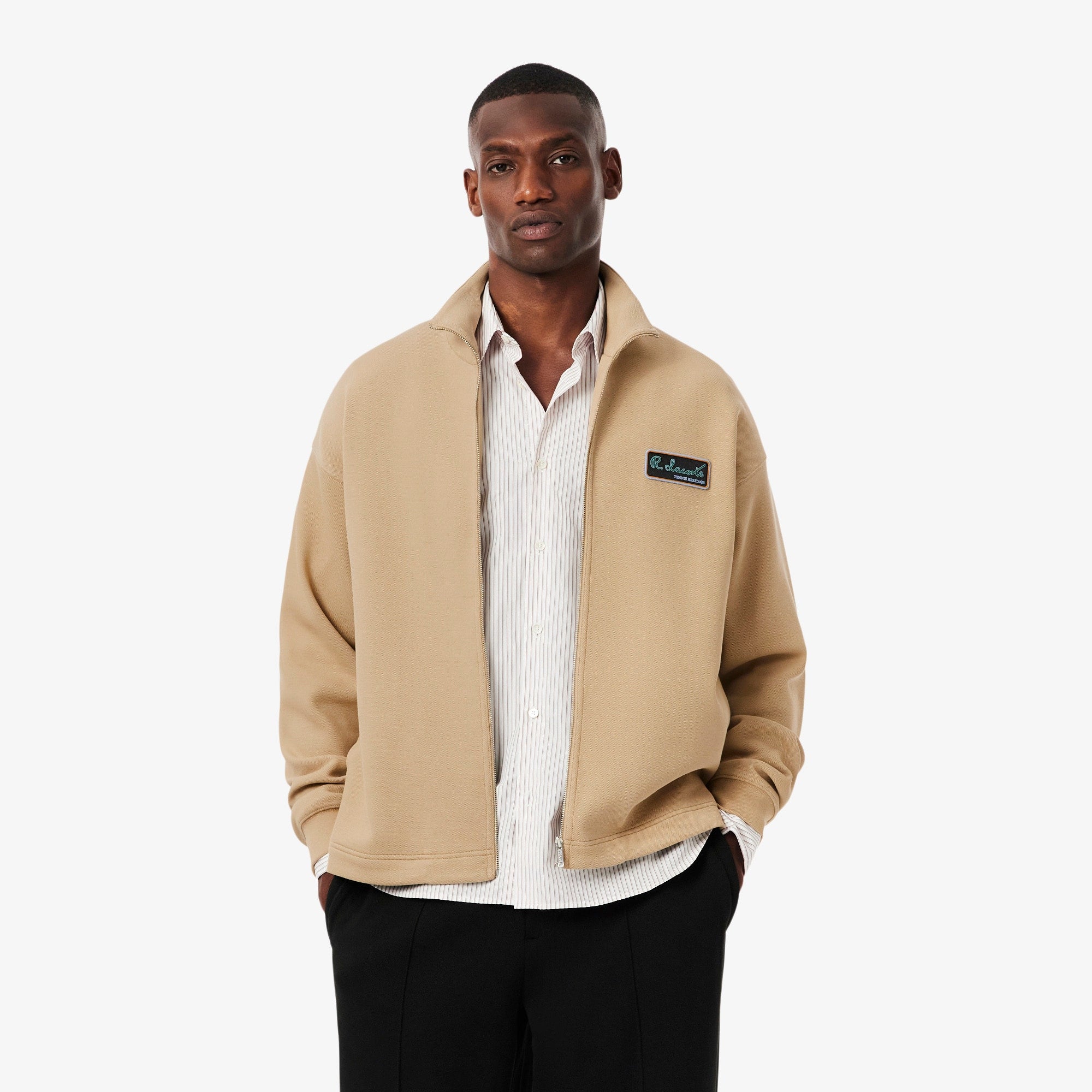Men's Loose Fit Signature Badge Sweatshirt - Beige
