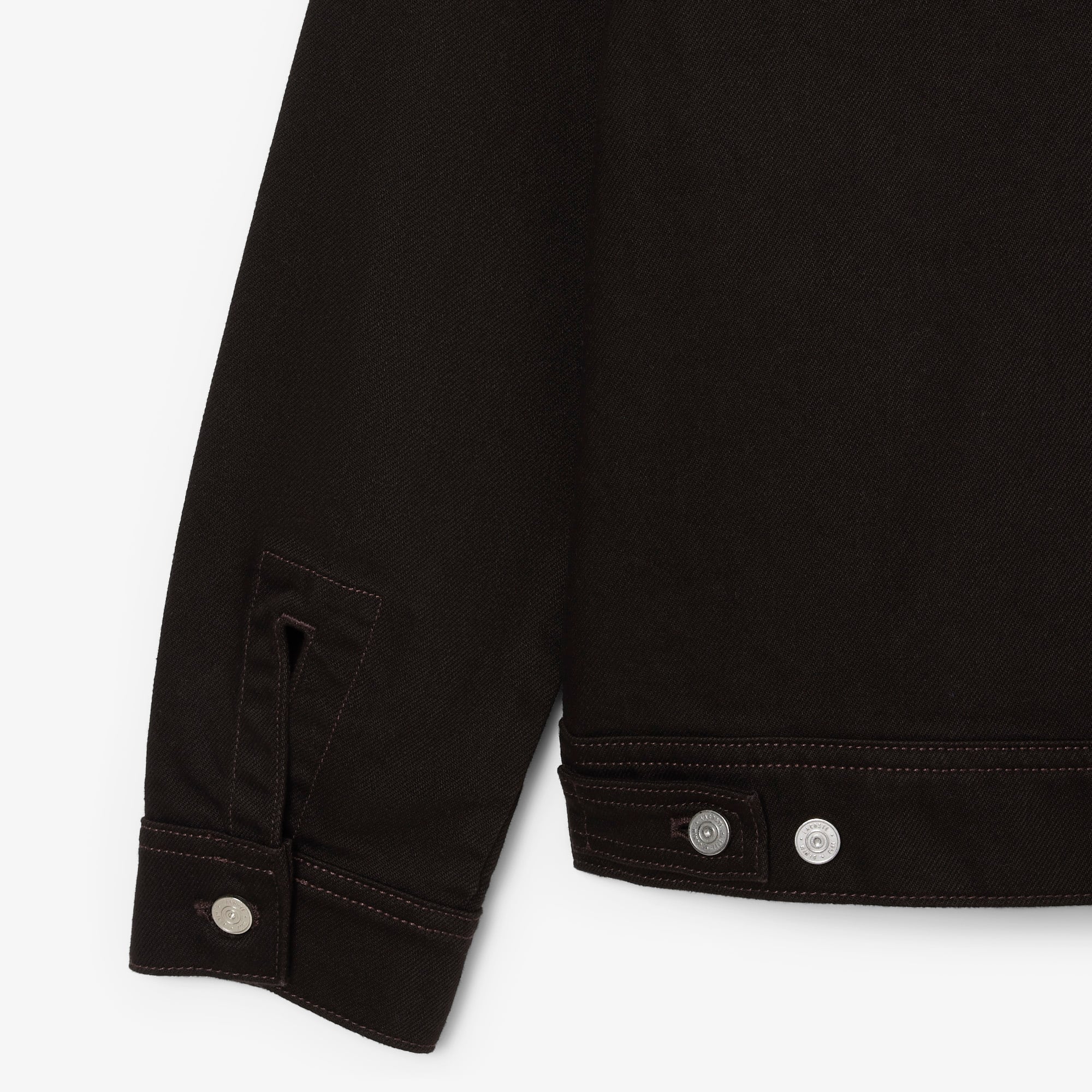 Slim Fit Buttoned Denim Jacket - Brown