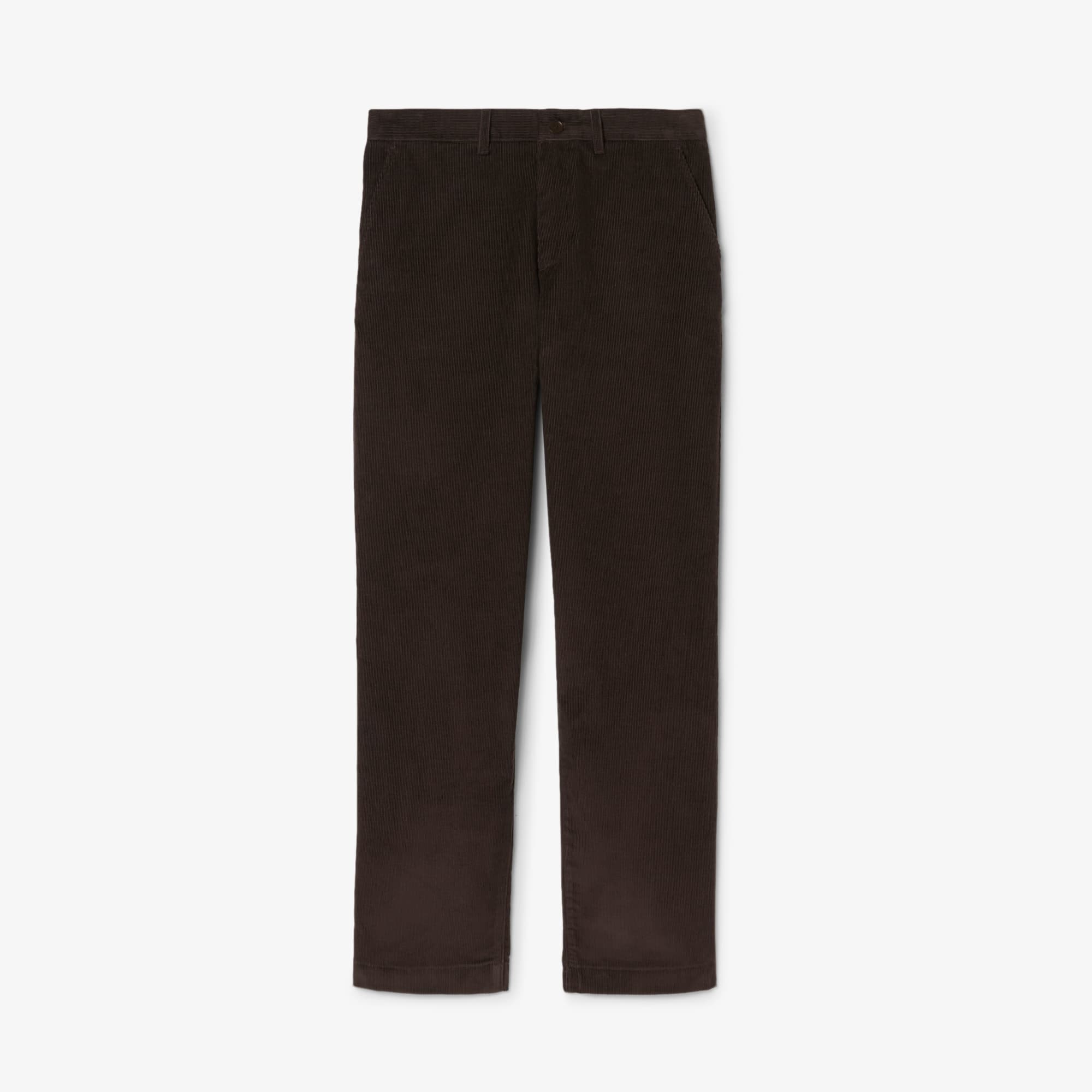Men's Regular Fit Corduroy Chino Pants - Brown