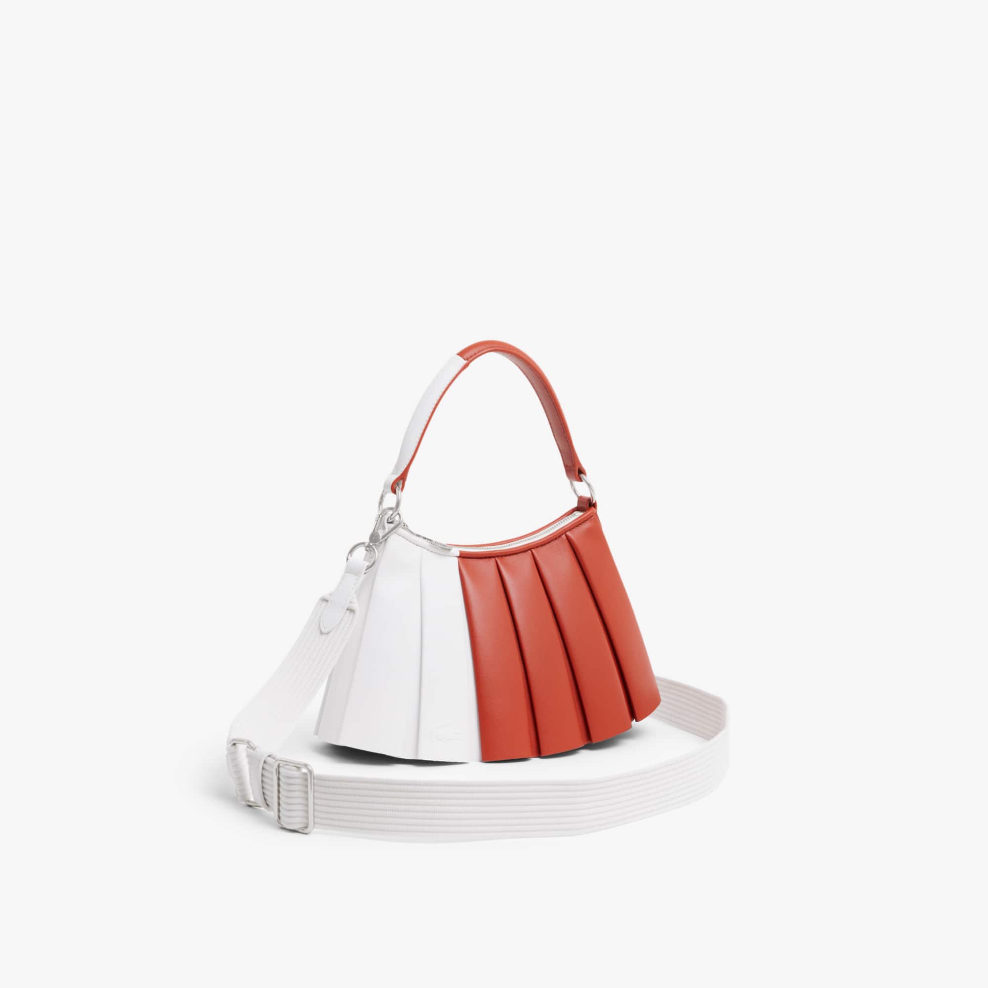 Runway Small Lenglen Two-Tone Leather Bag - ORANGINE WHITE