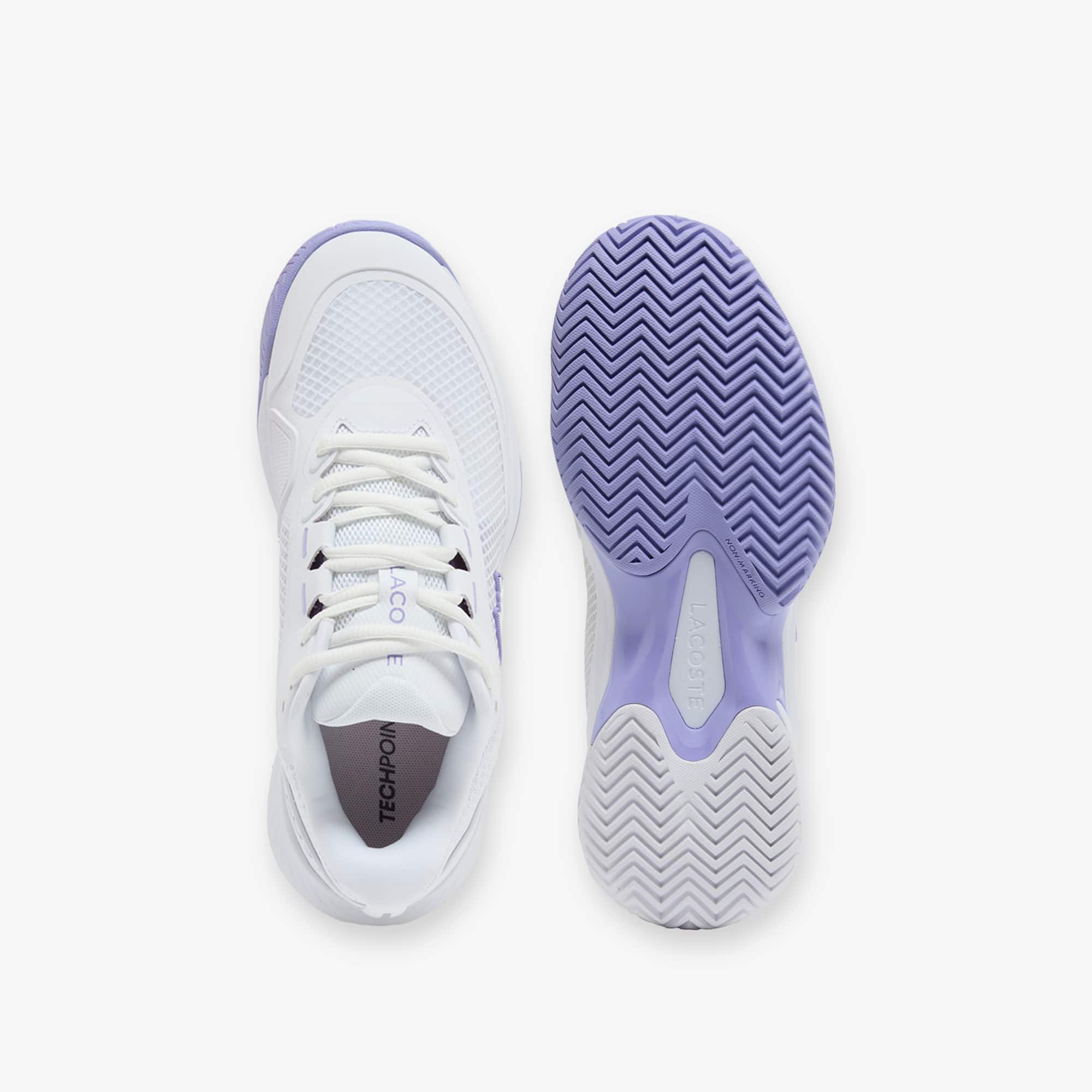 Women's Tech Point Tennis Shoes - WHT/LT PURP