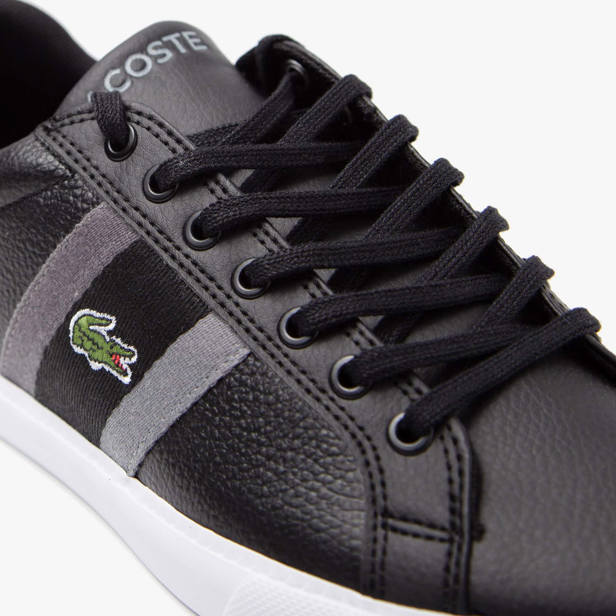 Men's Lace-Up Sneakers - BLACK / GREY