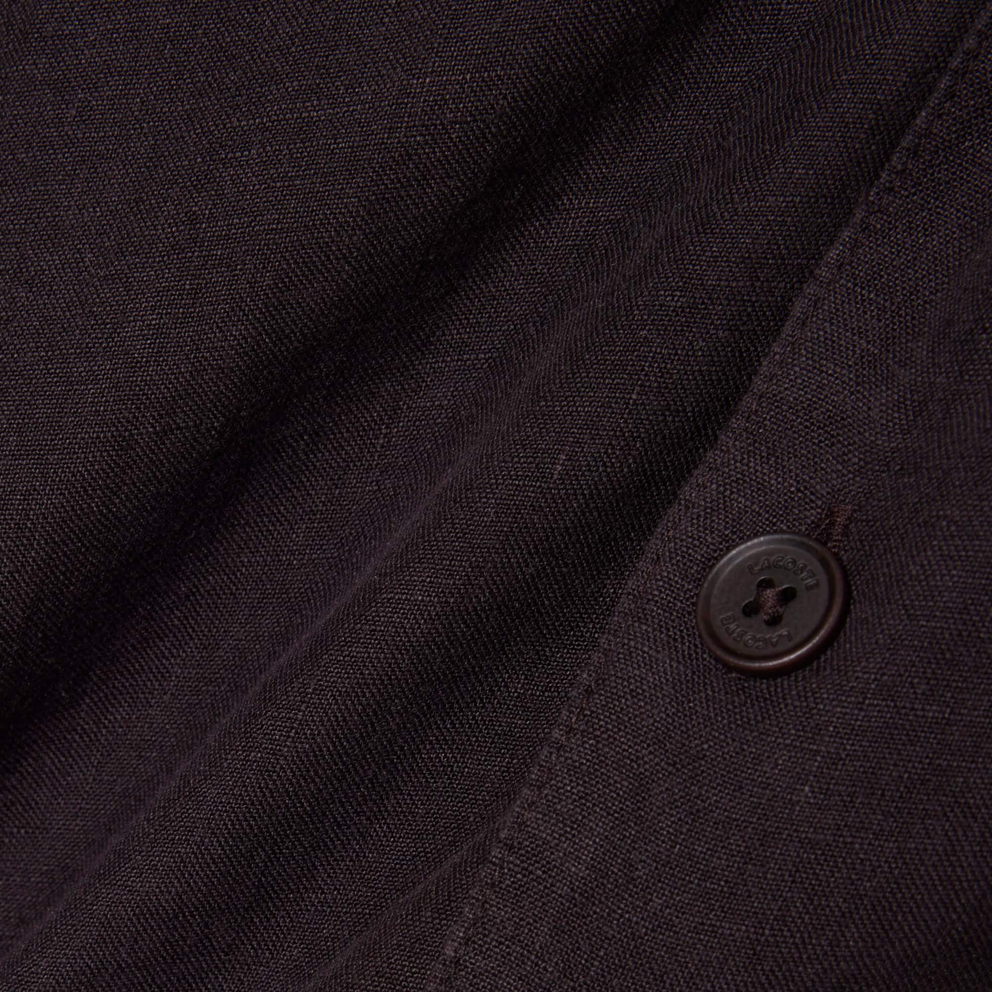 Relaxed Fit Linen Shirt - Brown