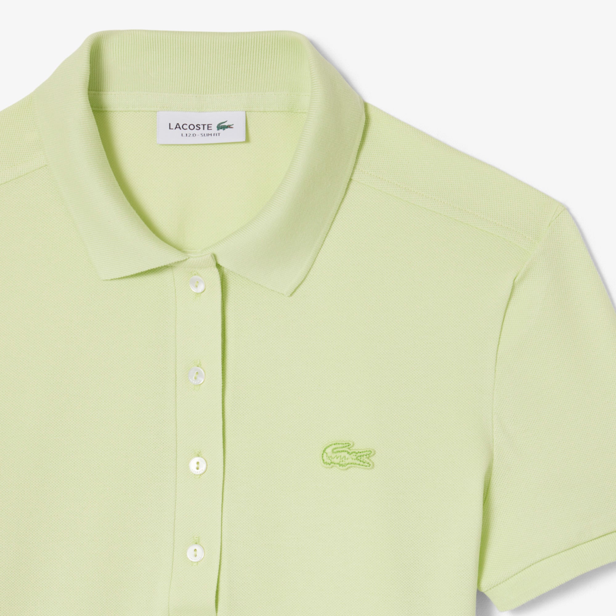 Women's L.12.D Slim Fit Stretch Mini Piqué Polo - Green