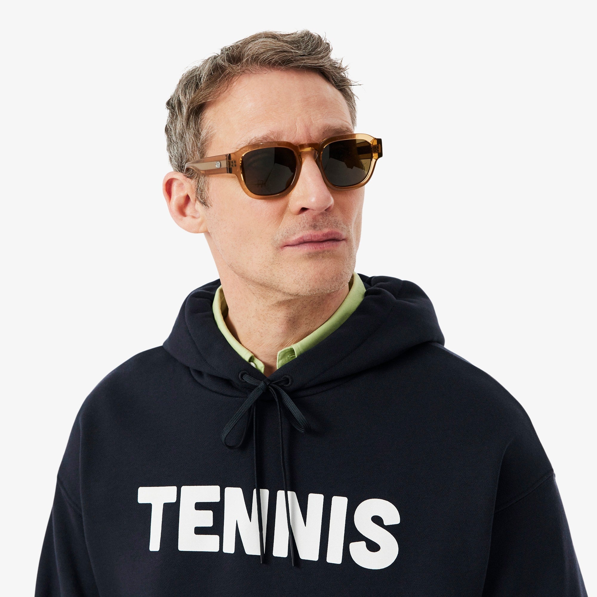 Tennis Print Hoodie - Black