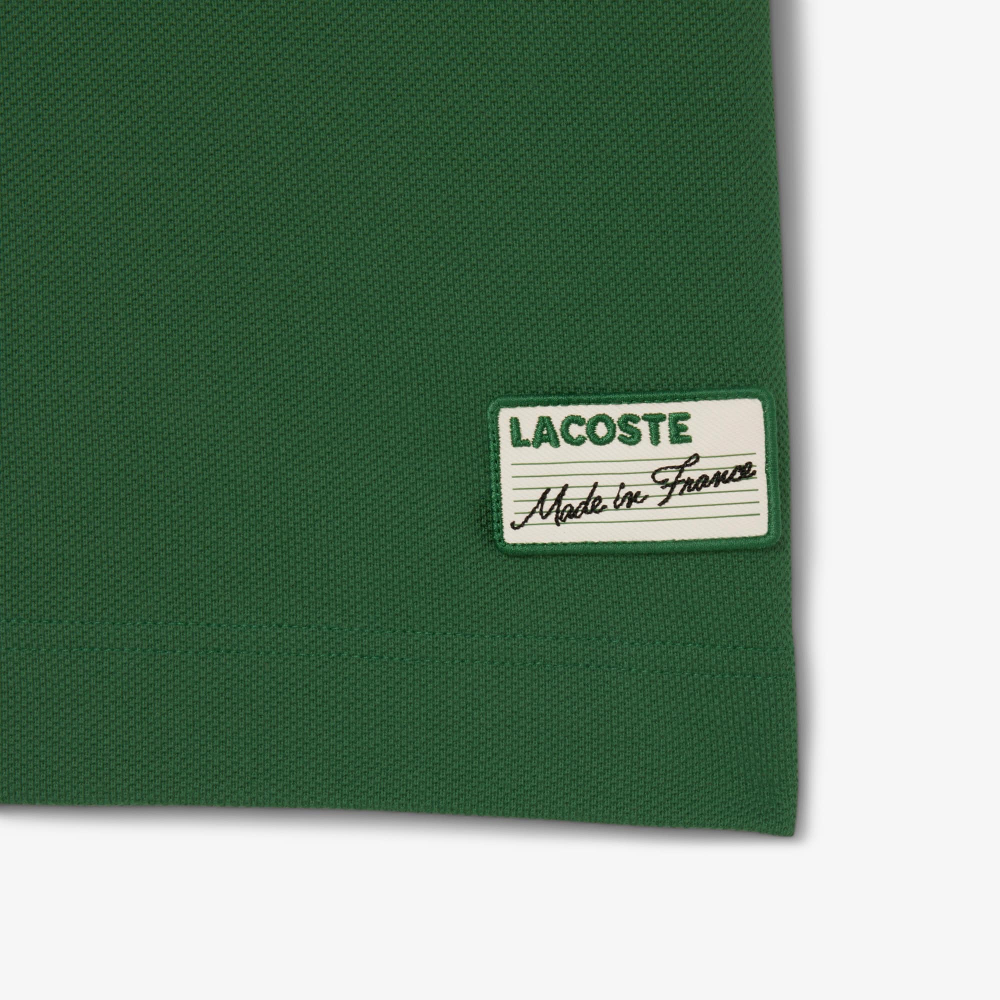 Men's Made In France Classic Fit Stripe Collar Polo - Pine green