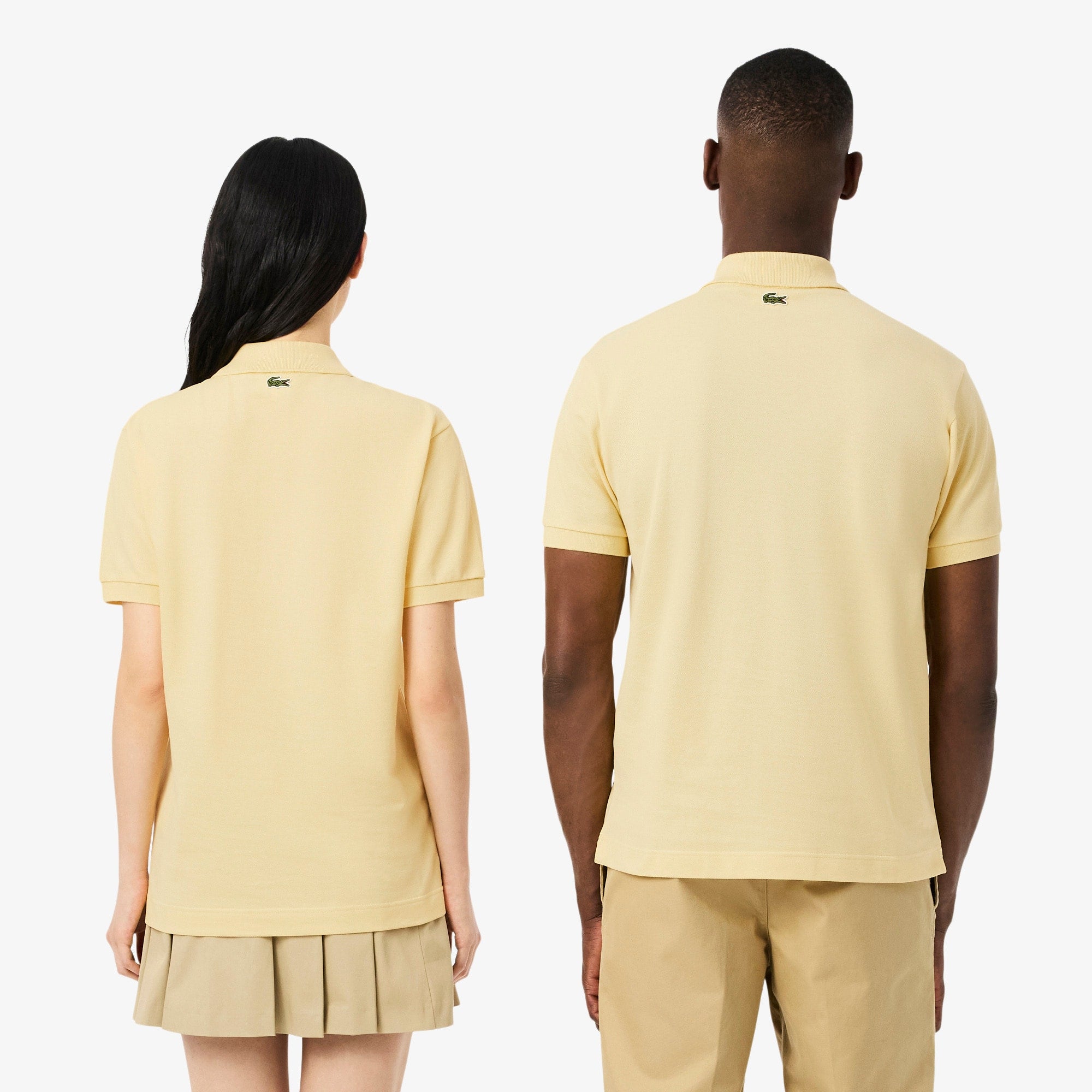 Unisex Classic Fit Signature Print Polo - Yellow
