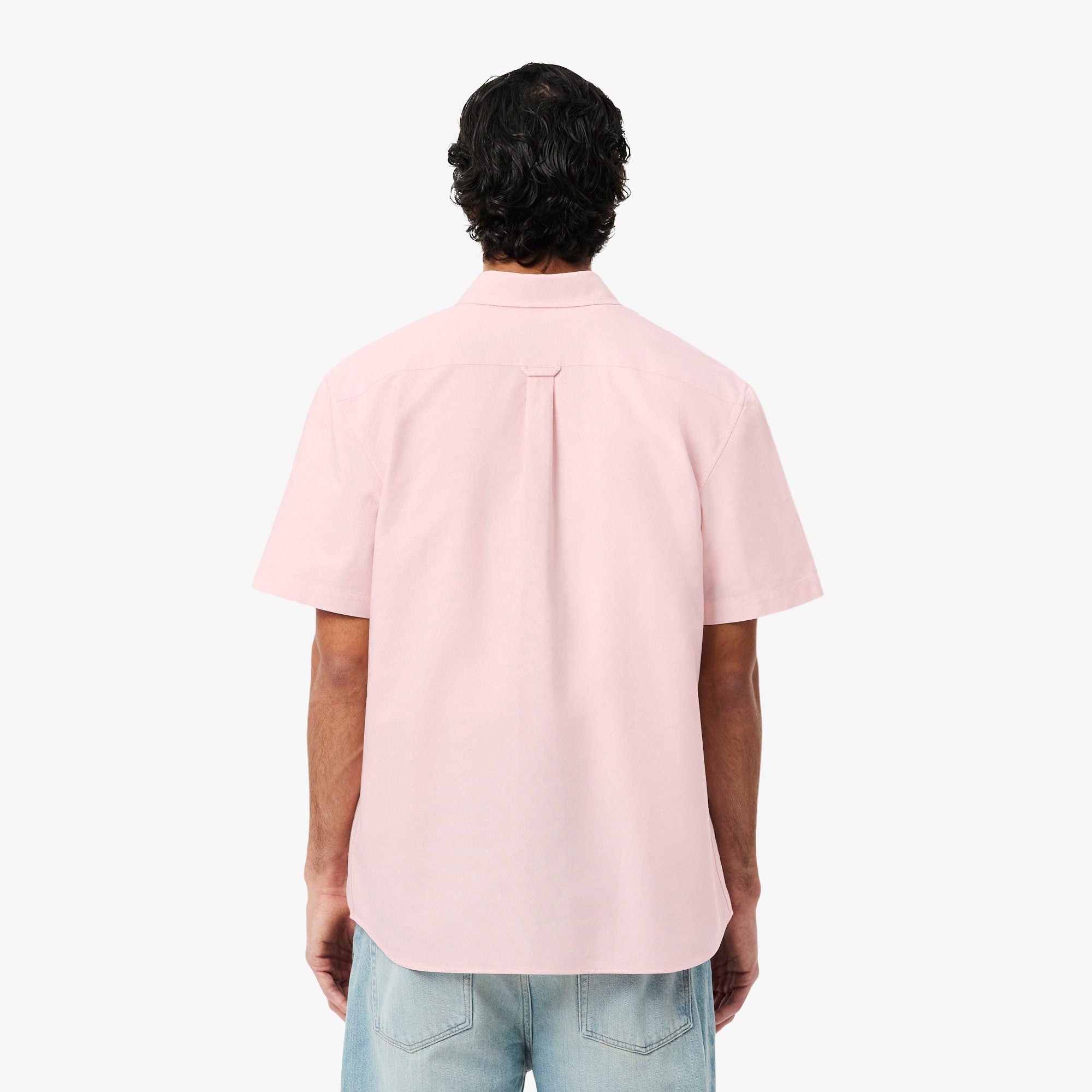 Men's Regular Fit Short Sleeve Oxford Shirt - Light Pink