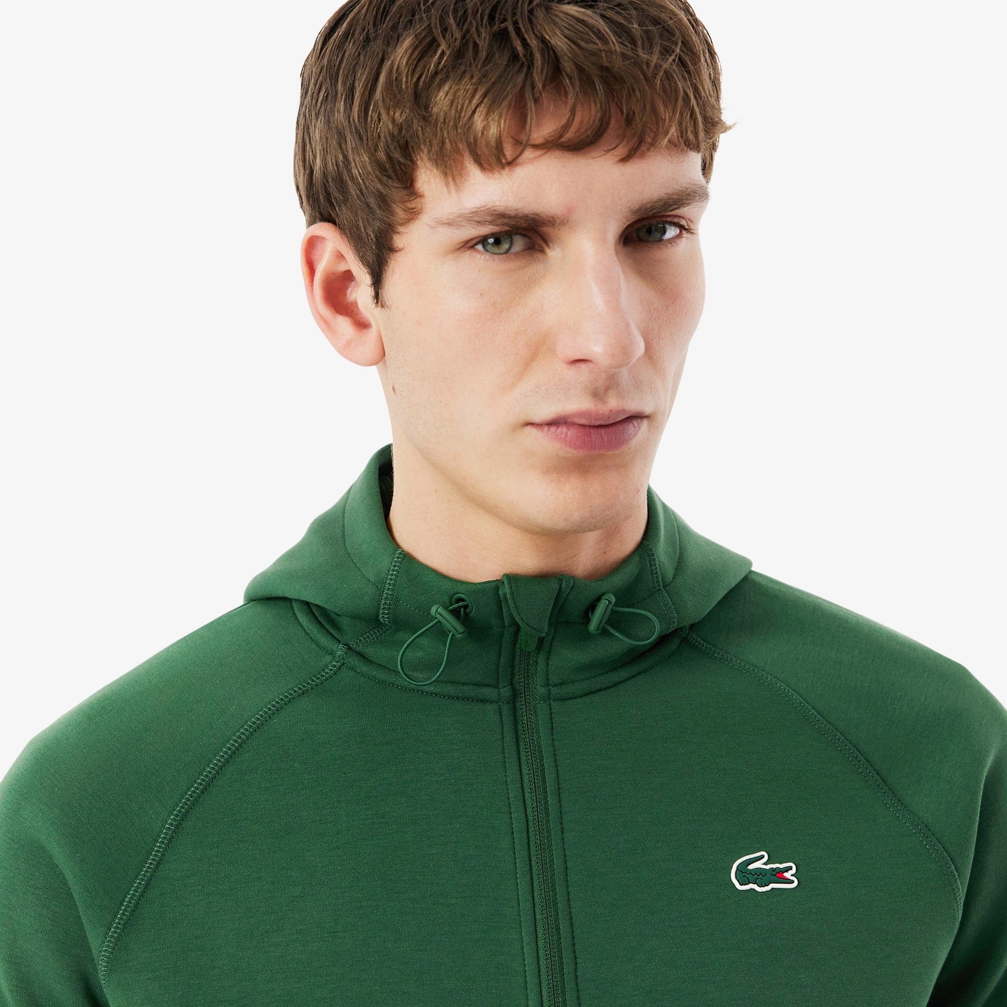 Sport Stretch Zipped Hoodie - Pine green