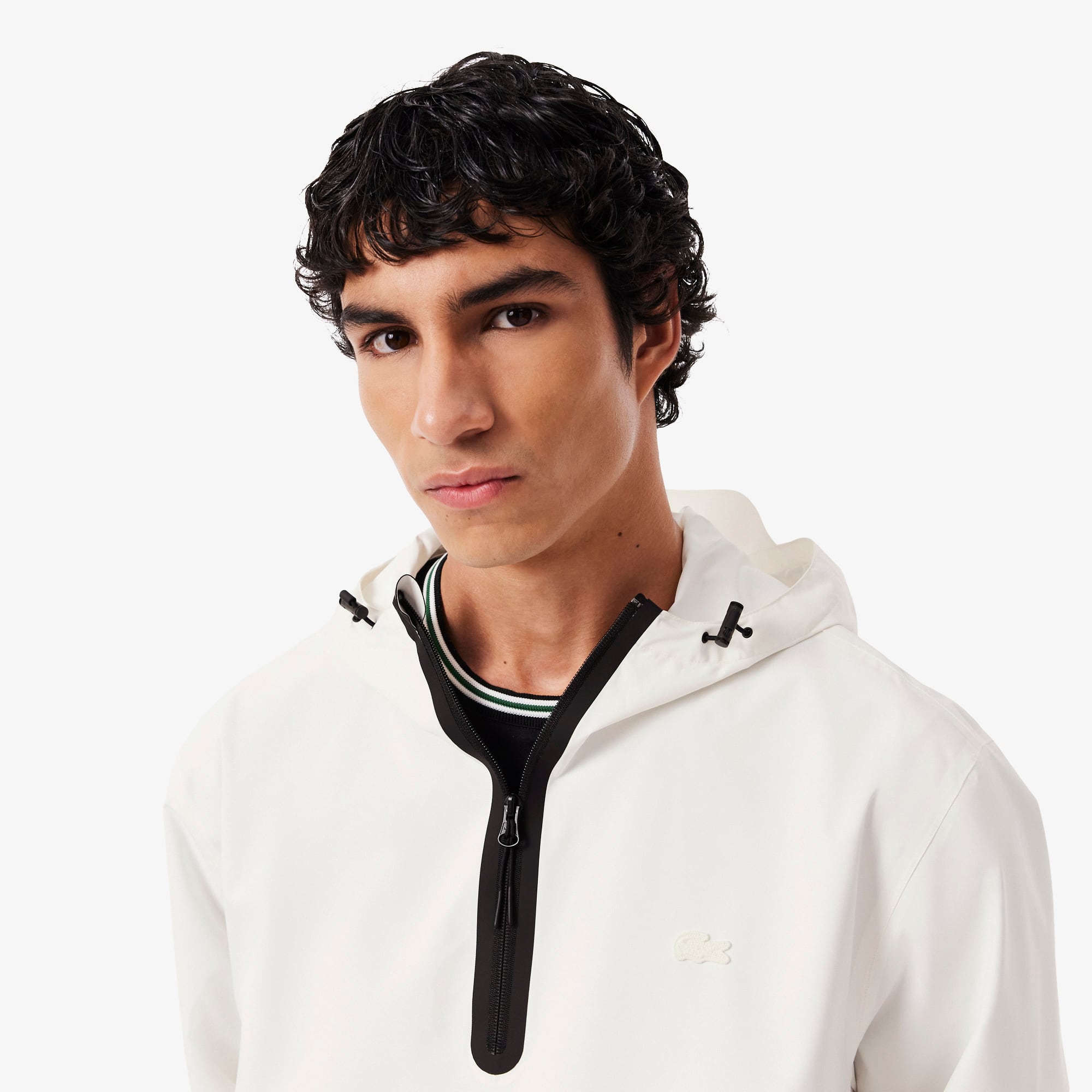 Men's Technical Water-Repellent Popover Jacket - White