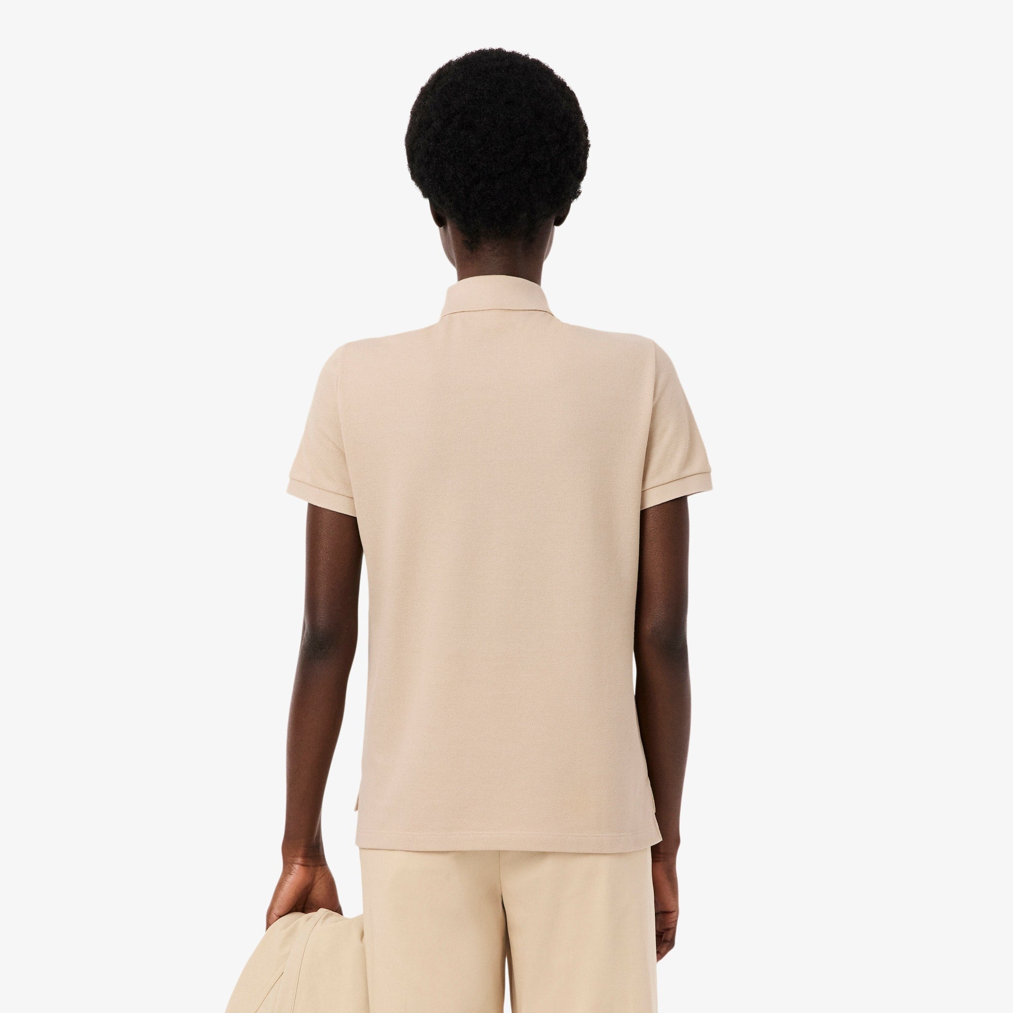 Women's Regular Fit Supple Petit Piqué Polo - Beige