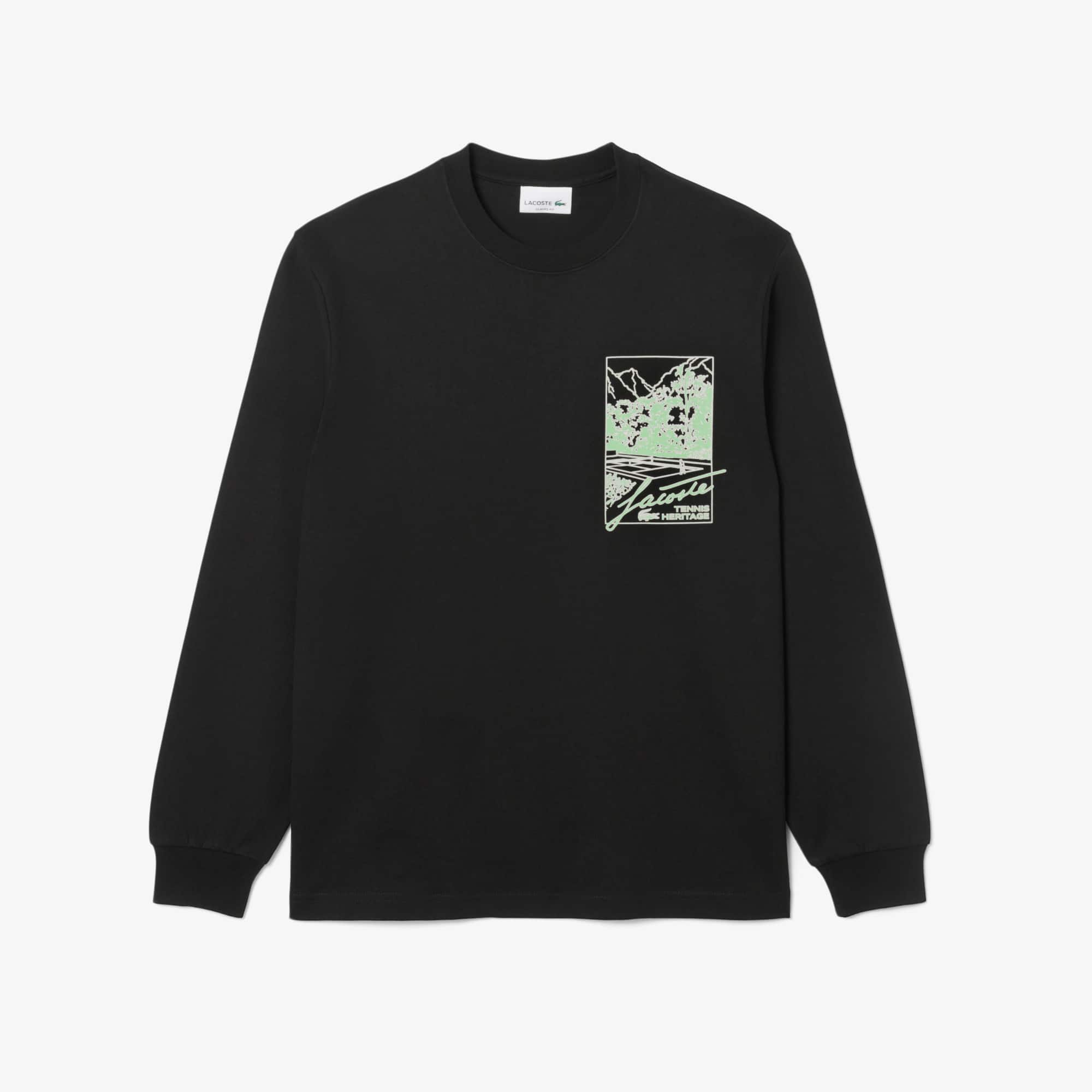 Men's Long Sleeve Heavy Jersey T-Shirt - Black