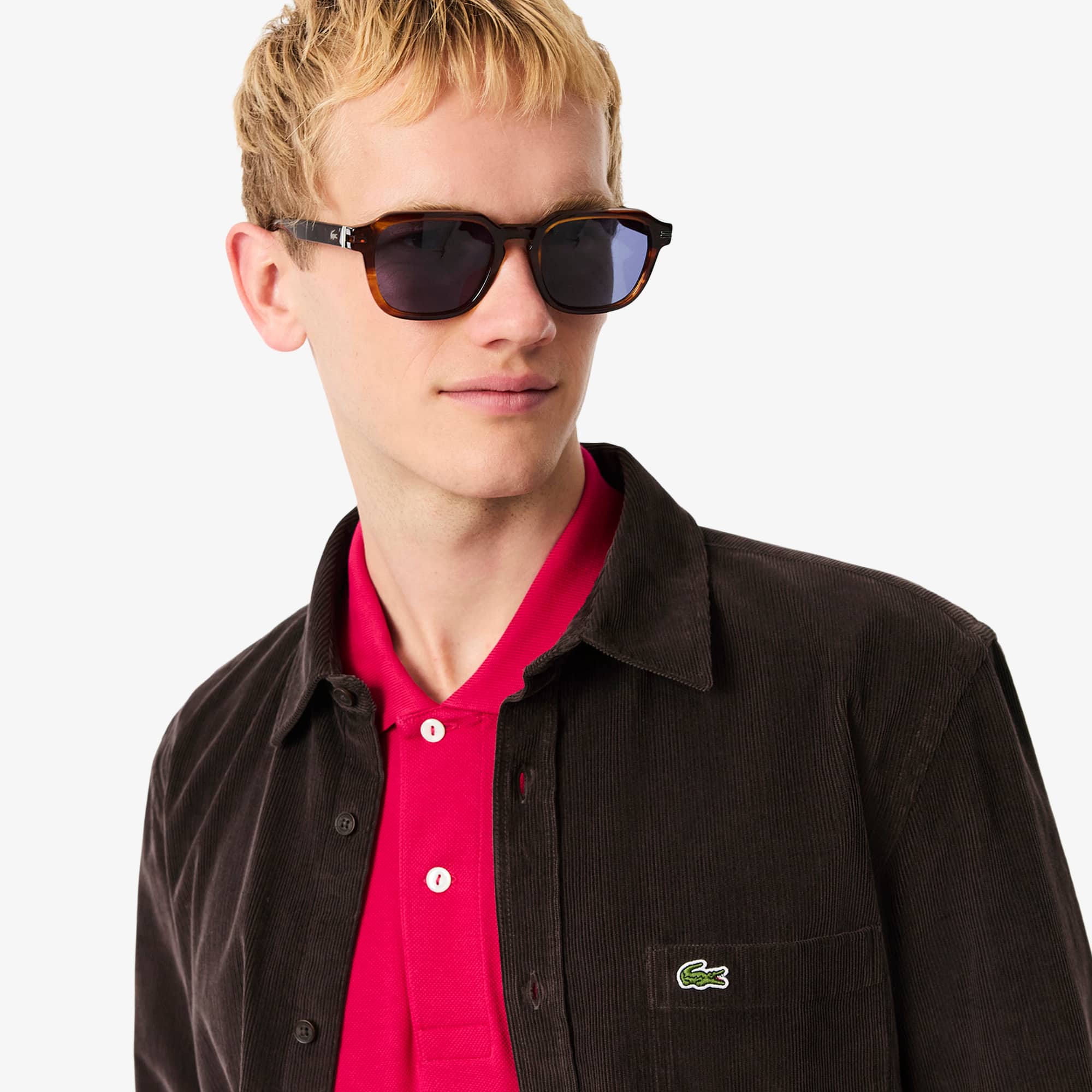Men's Regular Fit Velour Shirt - Brown