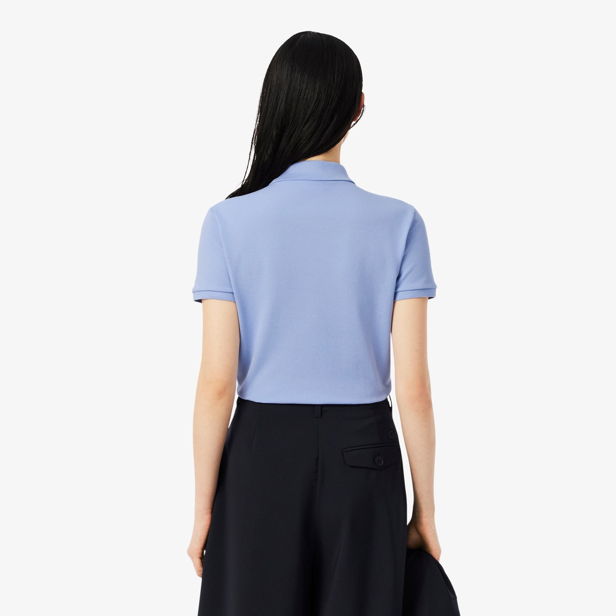 Women's L.12.D Slim Fit Stretch Mini Piqué Polo - Purple