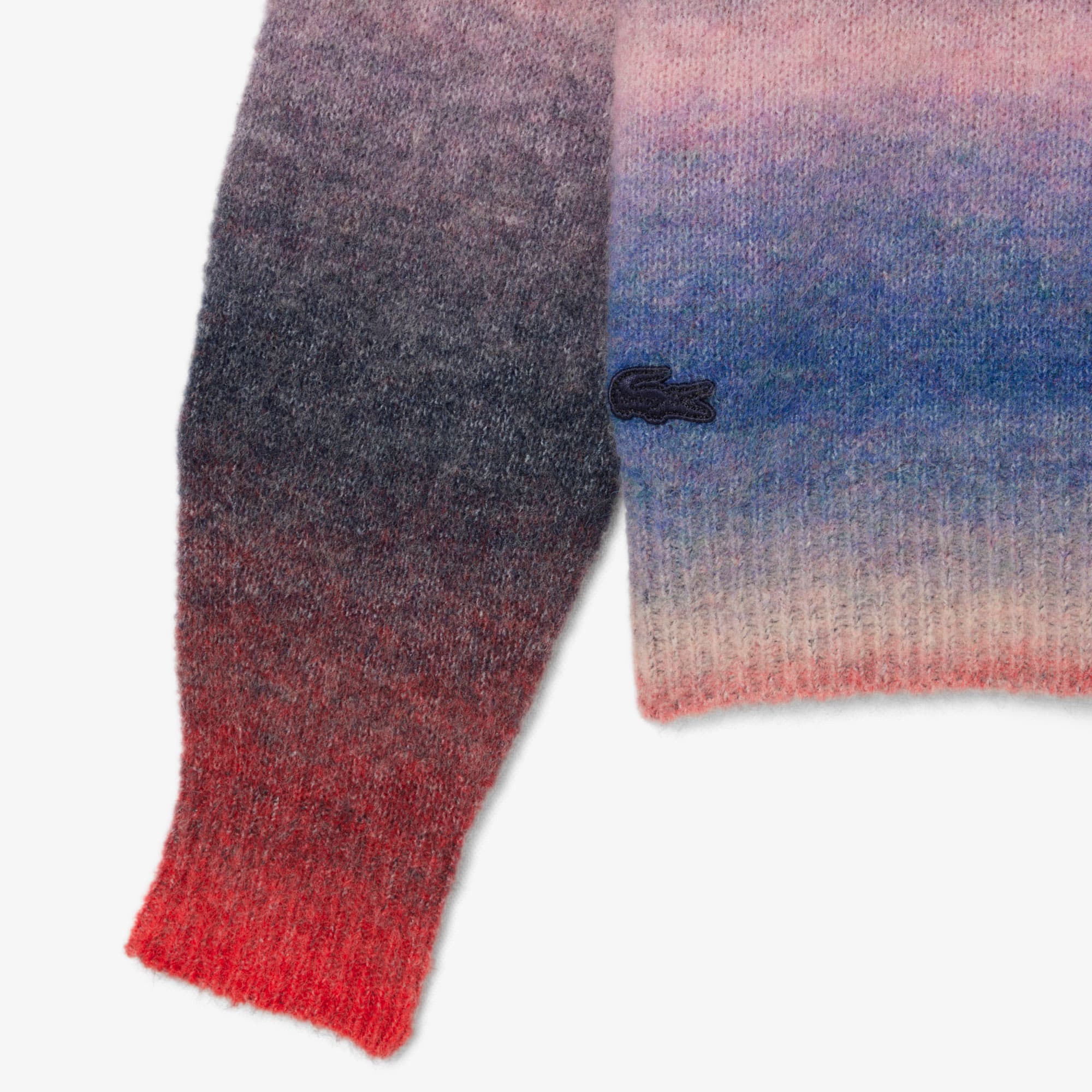 Women's Crew Neck Ombré Sweater - White
