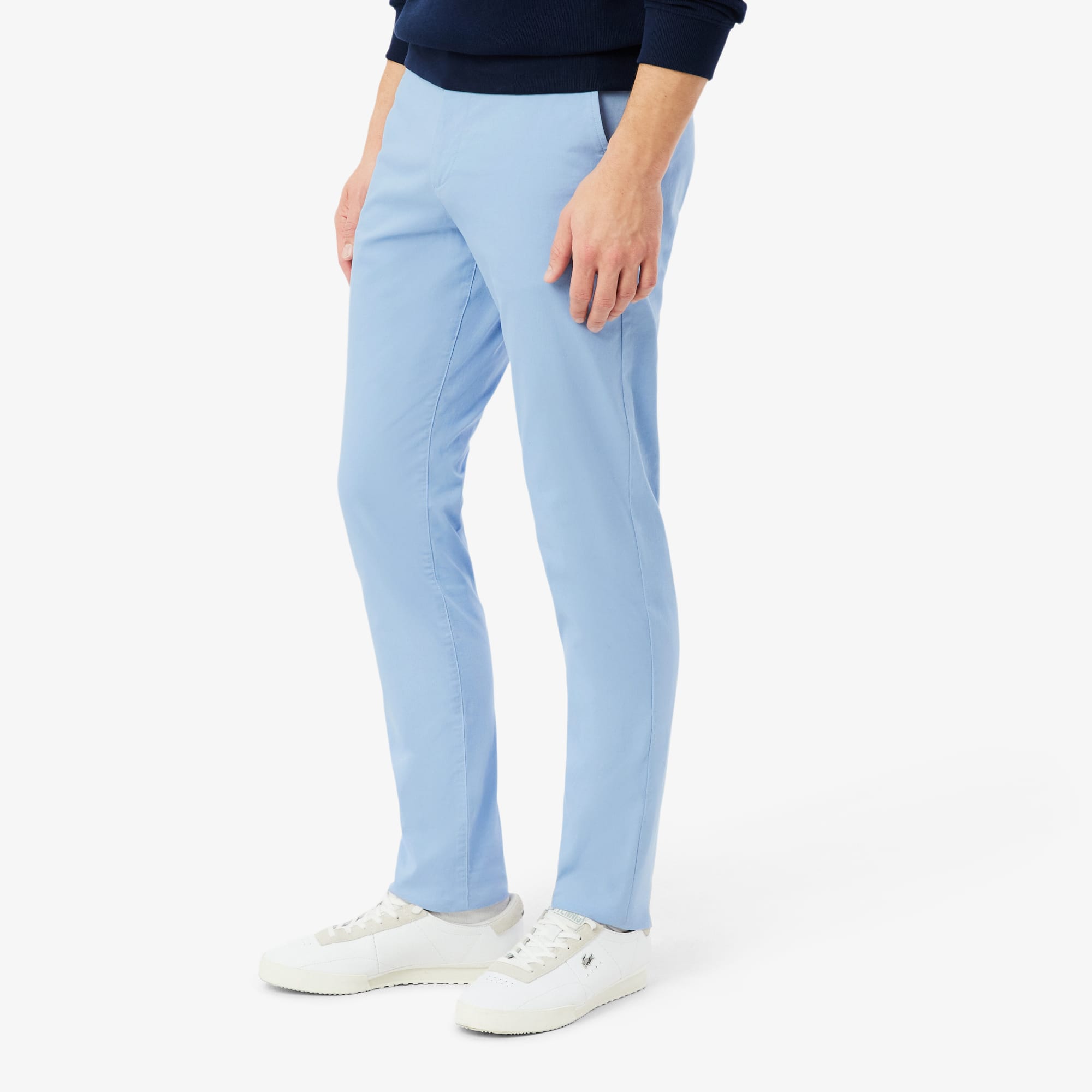 Slim Fit Stretch Twill Chino Pants - Light Blue