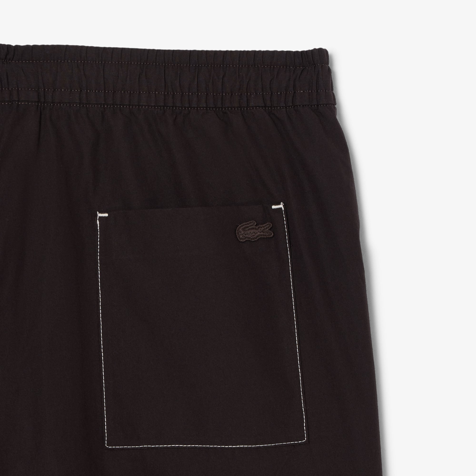 Relaxed Fit Poplin Shorts - Brown