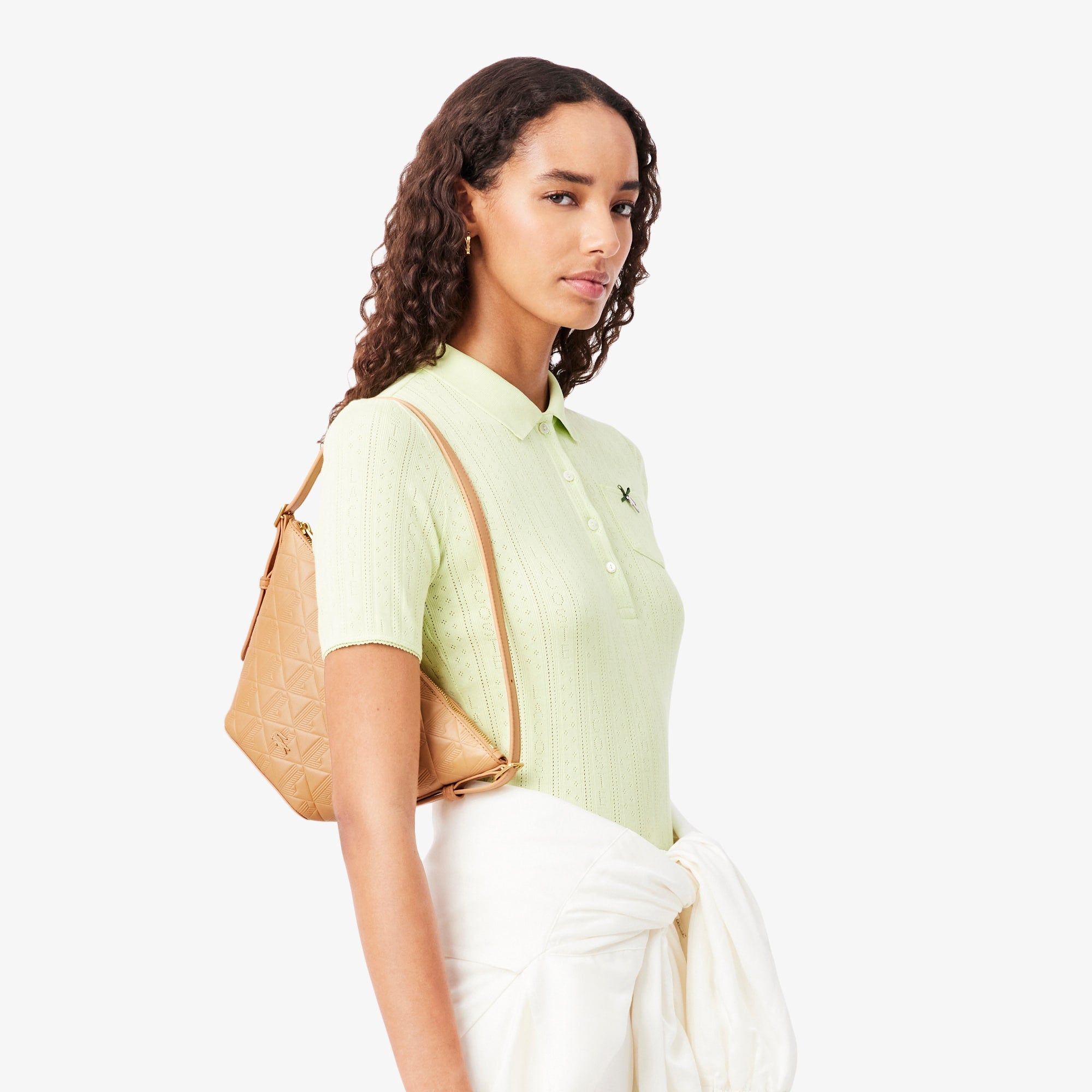 Small Maheki Embossed Leather Hobo Bag - DOE