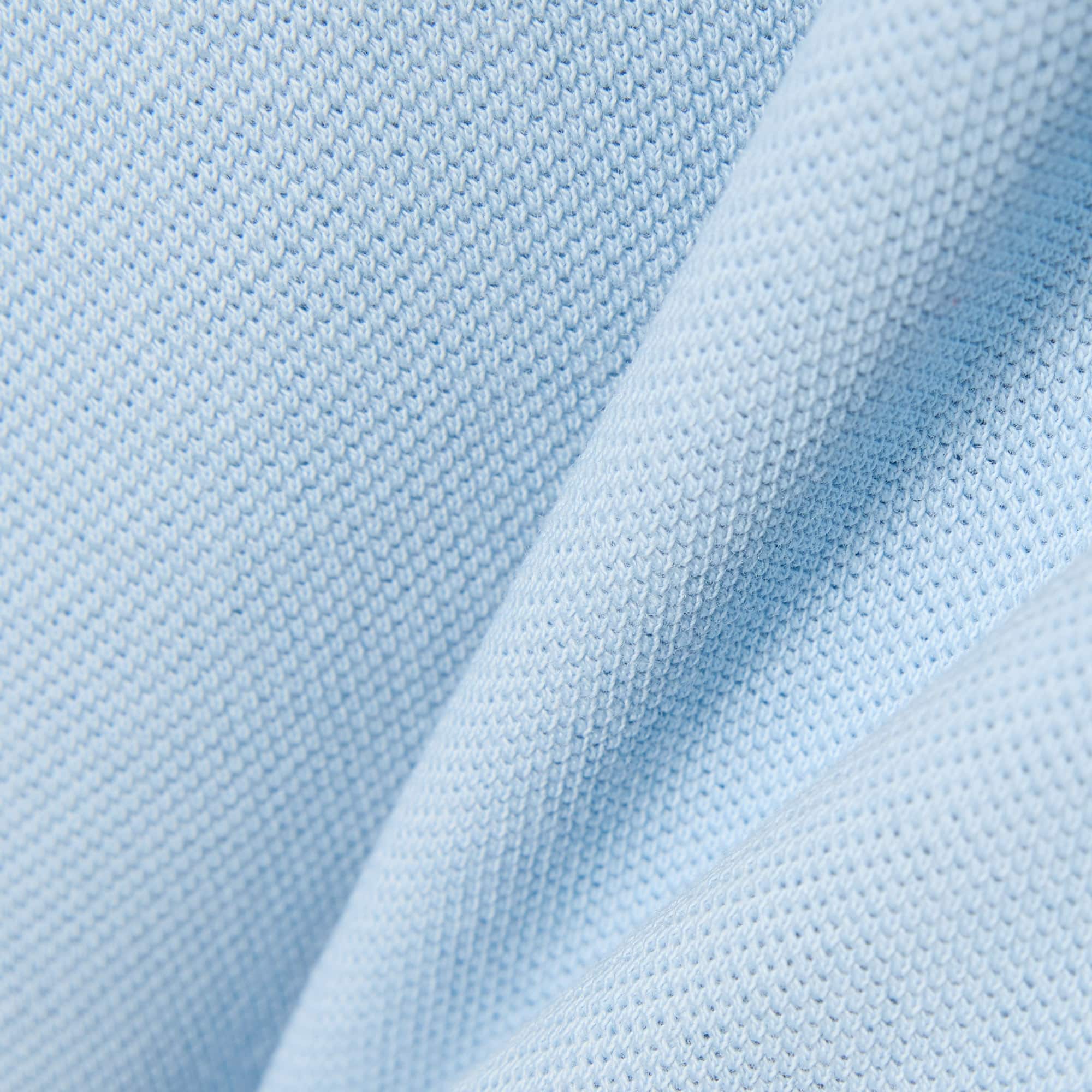 Relaxed Fit Short Sleeved Piqué Shirt - Light Blue