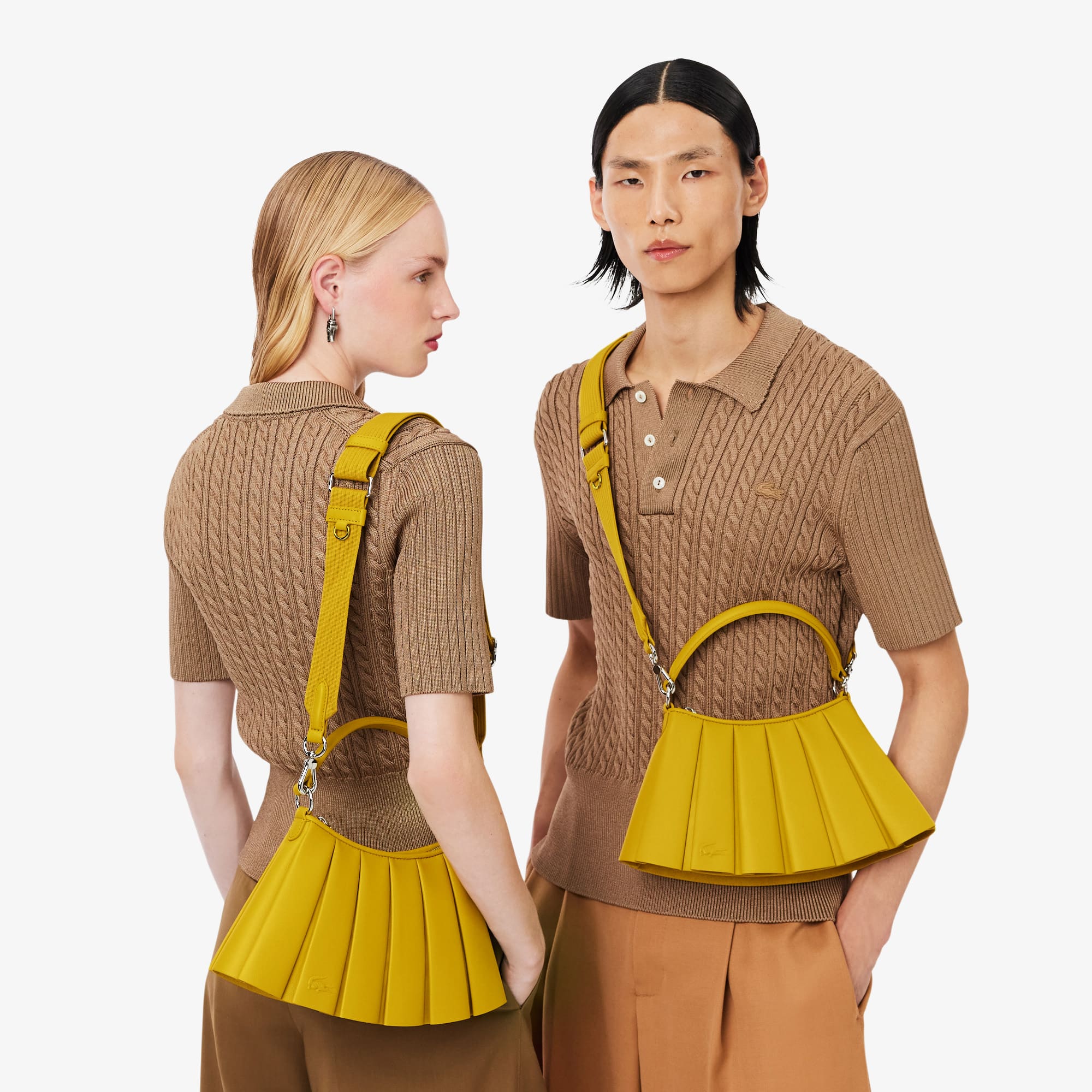 Small Lenglen Leather Bag - HONEY