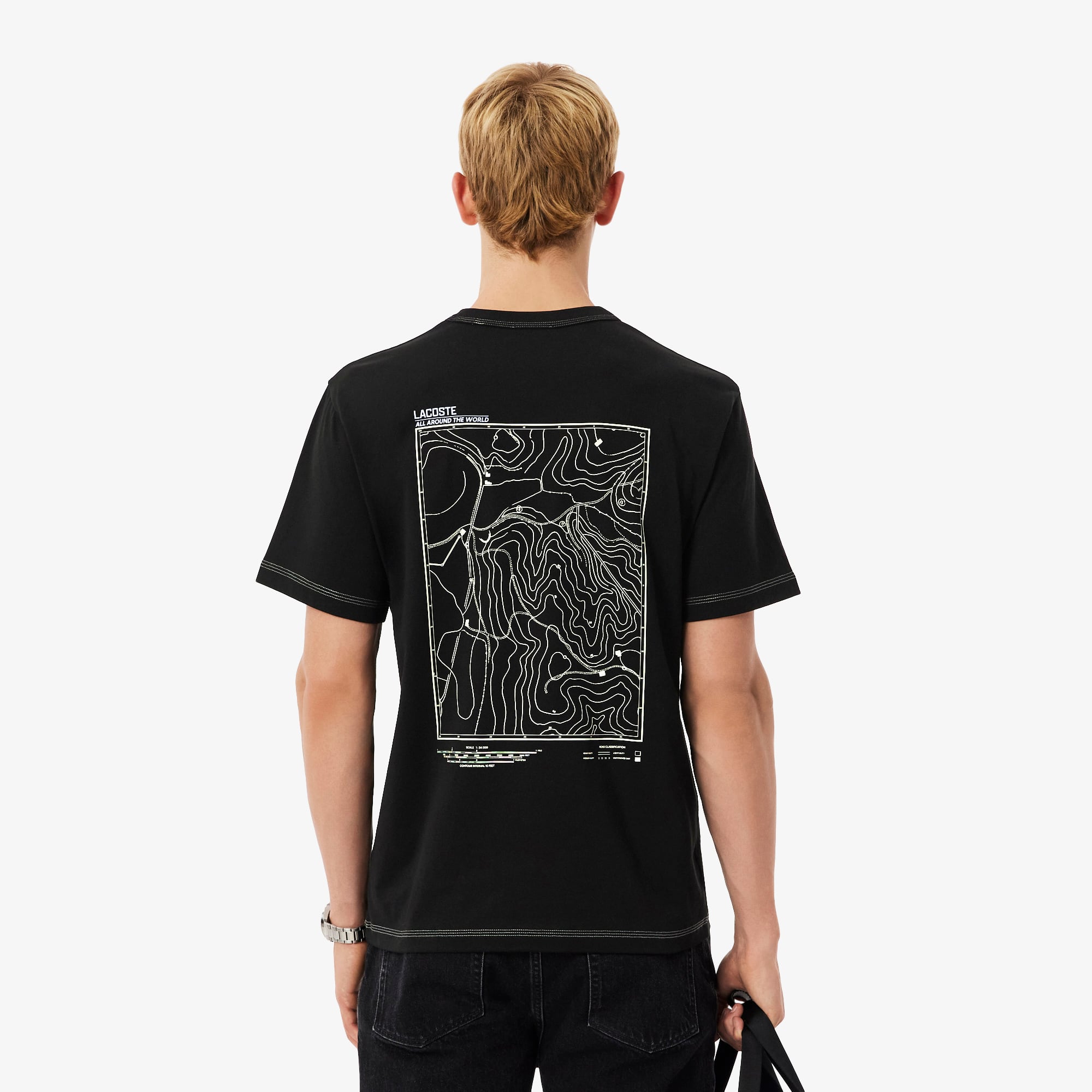 Men's Multi Print Jersey T-Shirt - Black