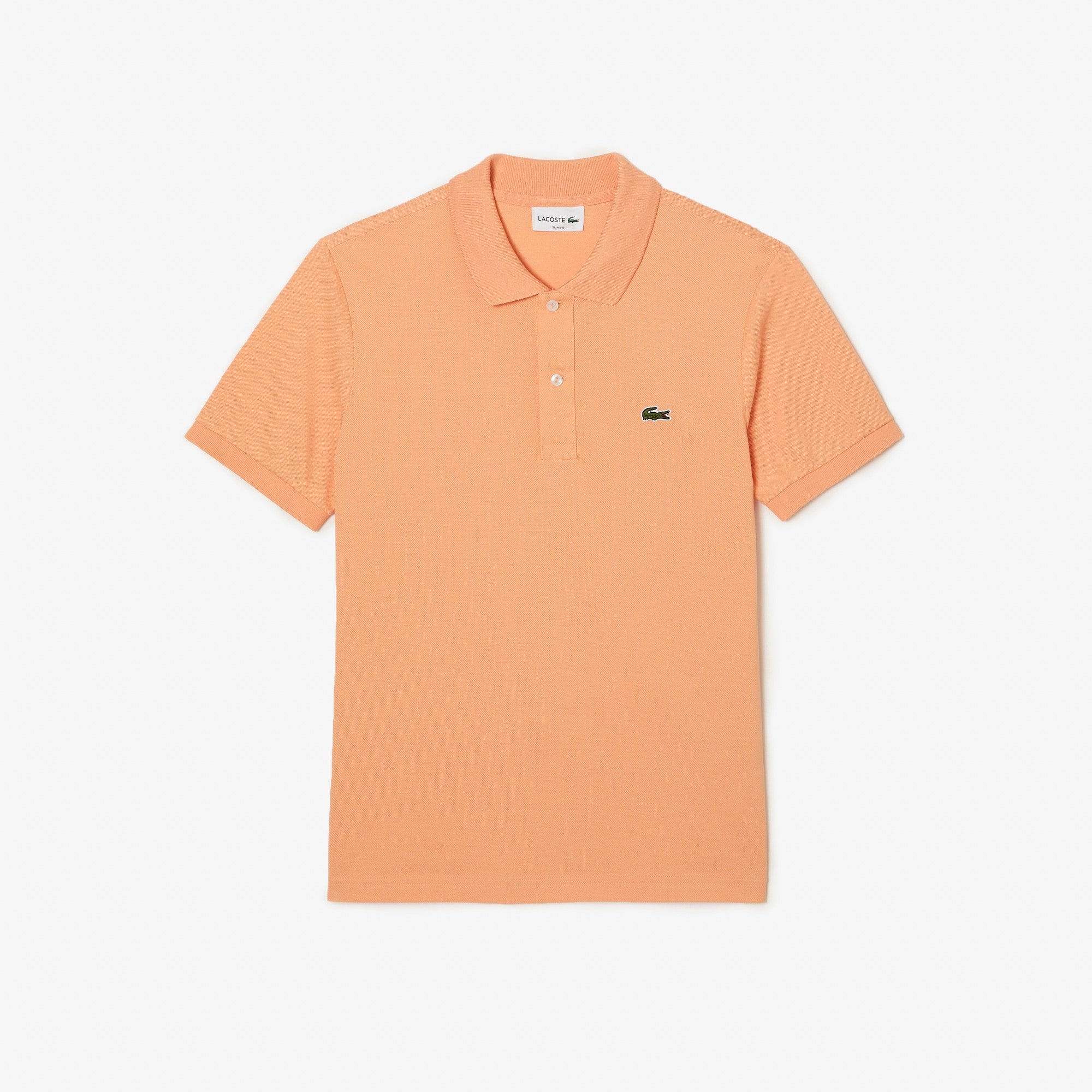 Men's Slim Fit Piqué Polo - Light Orange